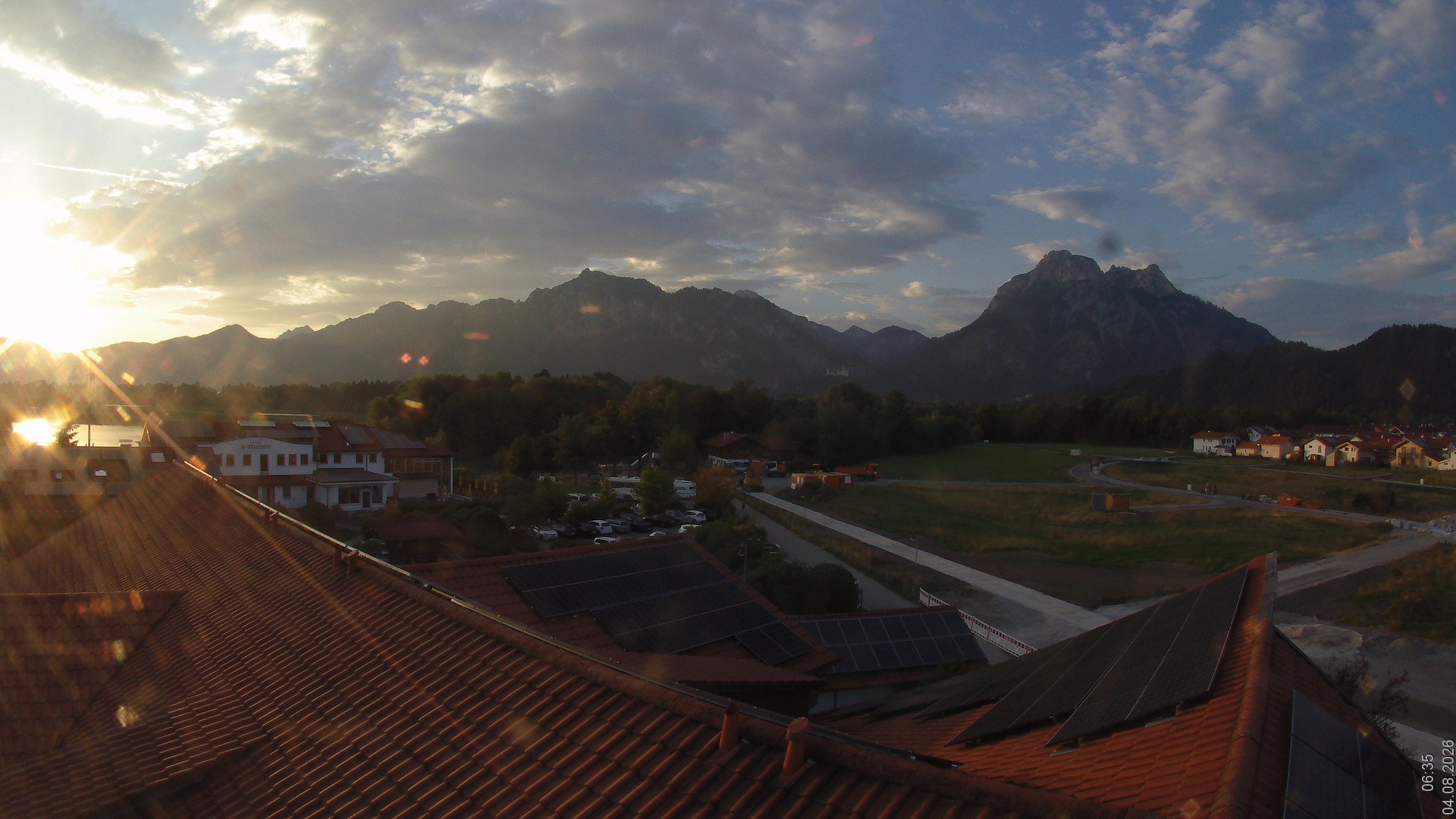 Archived image Webcam View from the Hotel Sommer (Allgäu)