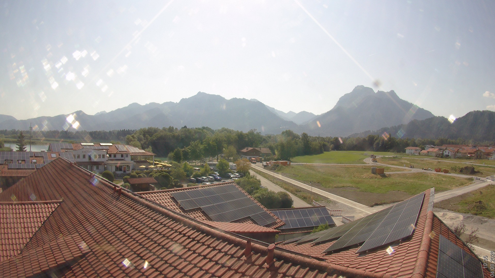 Archived image Webcam View from the Hotel Sommer (Allgäu)