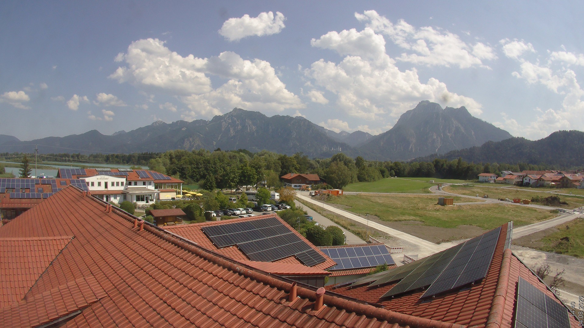 Archived image Webcam View from the Hotel Sommer (Allgäu)