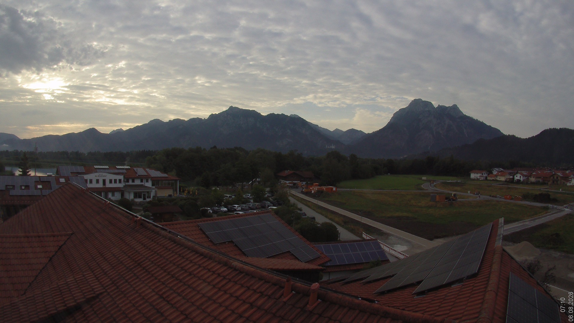 Archiv Foto Webcam Füssen: Ausblick vom Hotel Sommer
