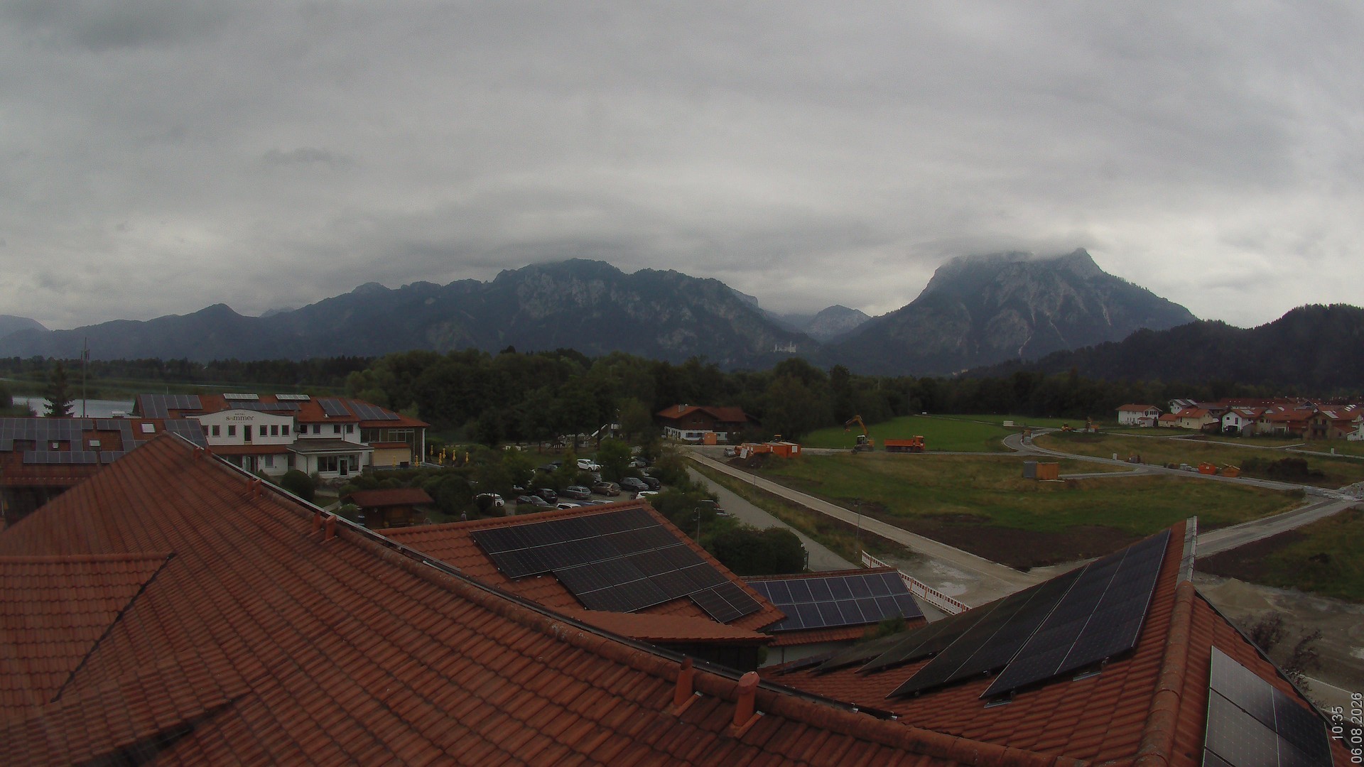Archiv Foto Webcam Füssen: Ausblick vom Hotel Sommer