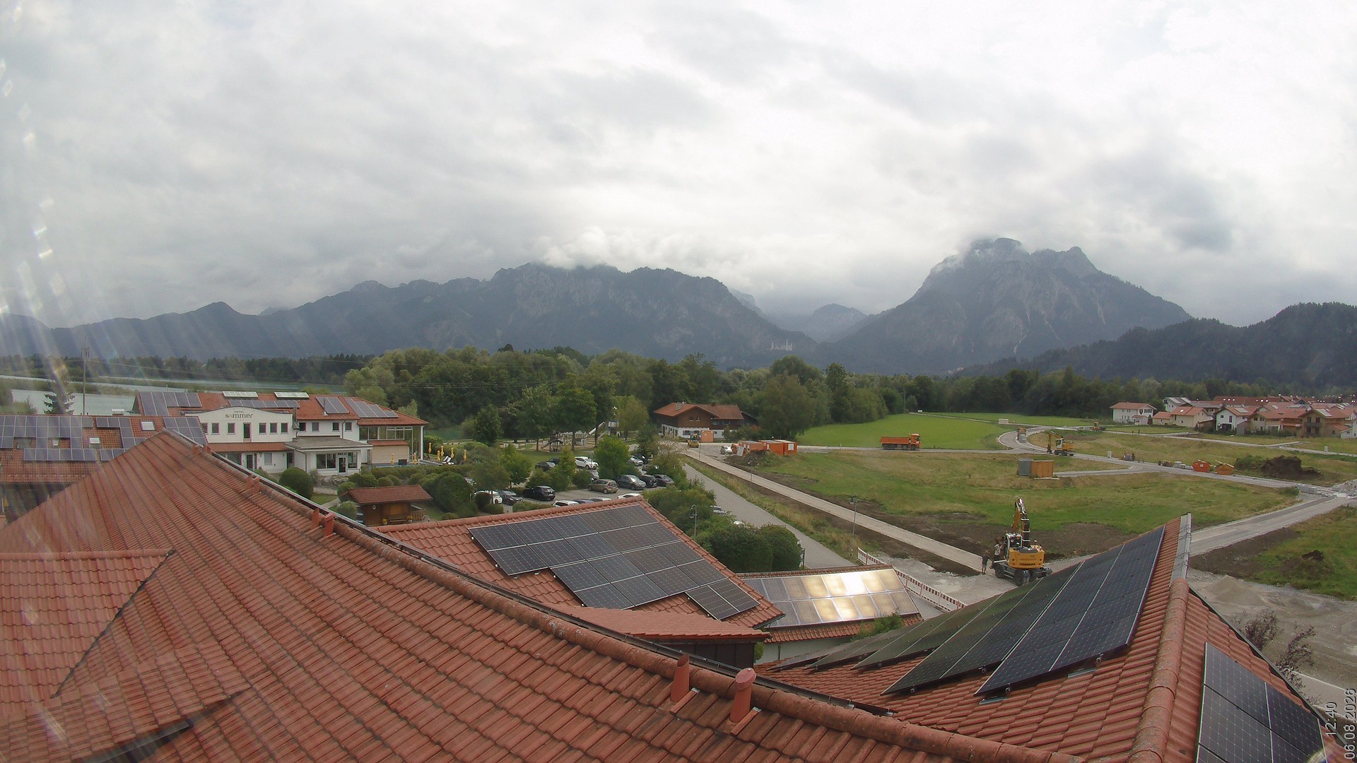 Archiv Foto Webcam Füssen: Ausblick vom Hotel Sommer