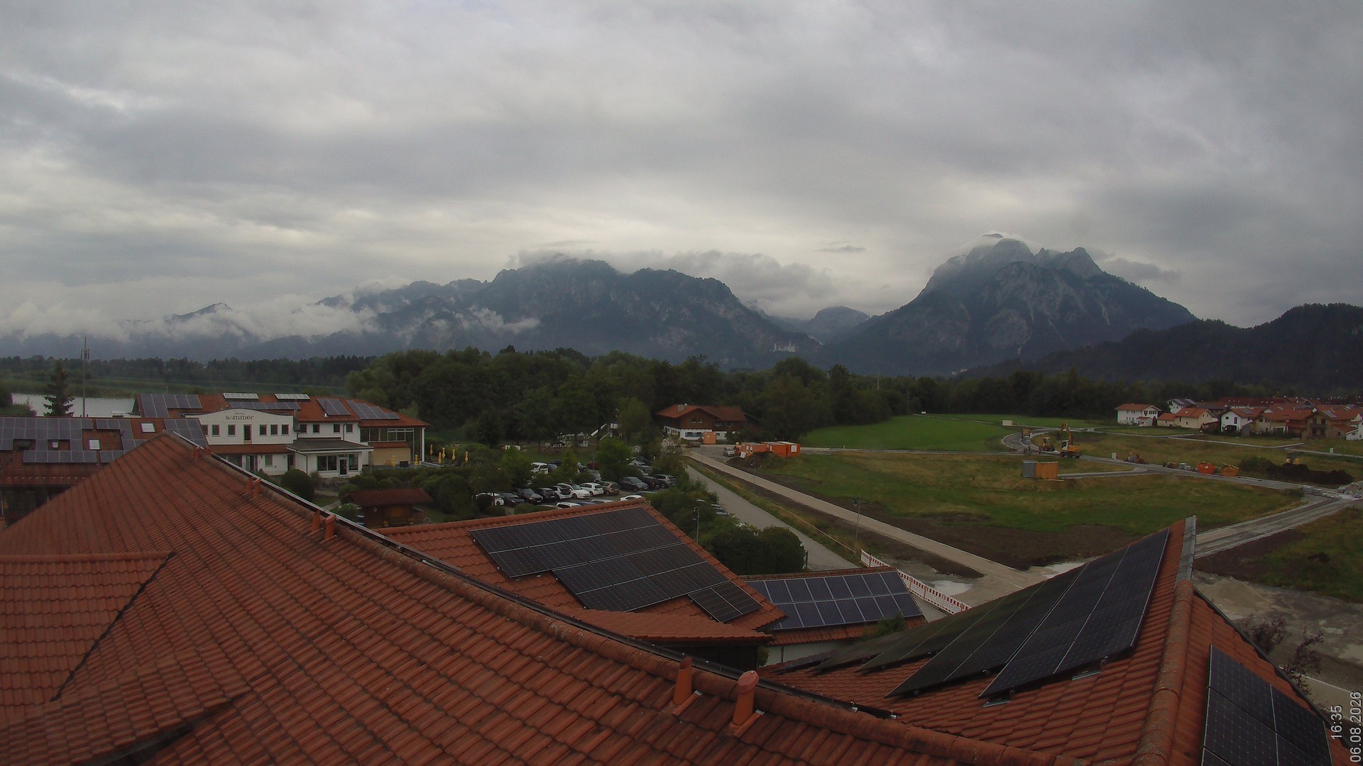 Archiv Foto Webcam Füssen: Ausblick vom Hotel Sommer