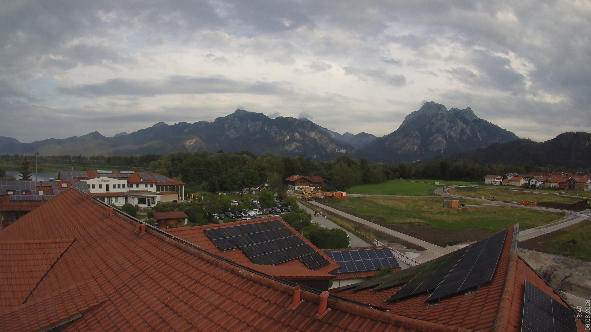 Archiv Foto Webcam Füssen: Ausblick vom Hotel Sommer