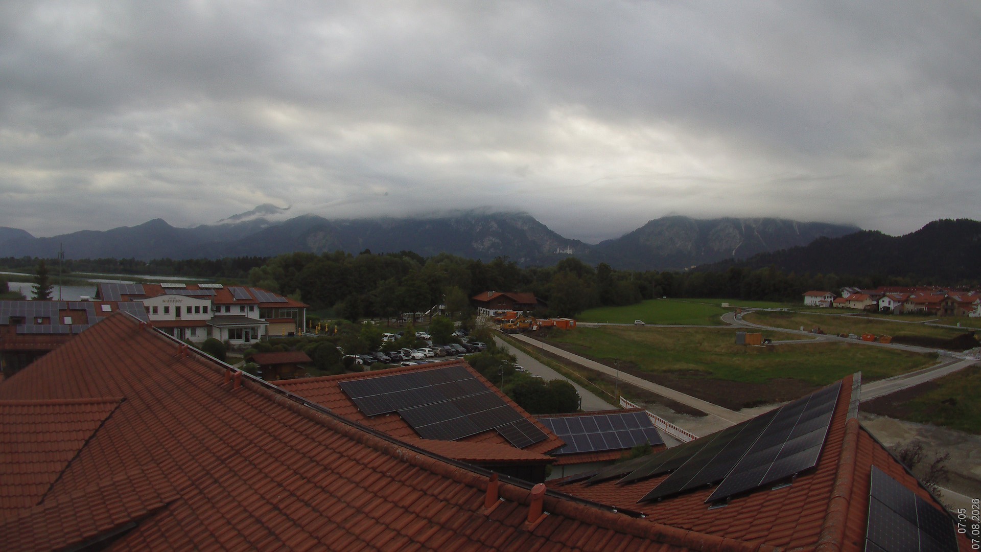 Archiv Foto Webcam Füssen: Ausblick vom Hotel Sommer