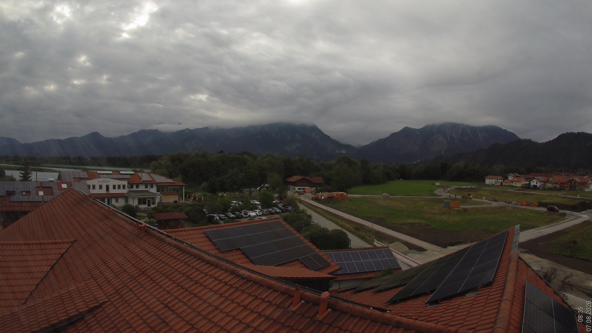 Archiv Foto Webcam Füssen: Ausblick vom Hotel Sommer