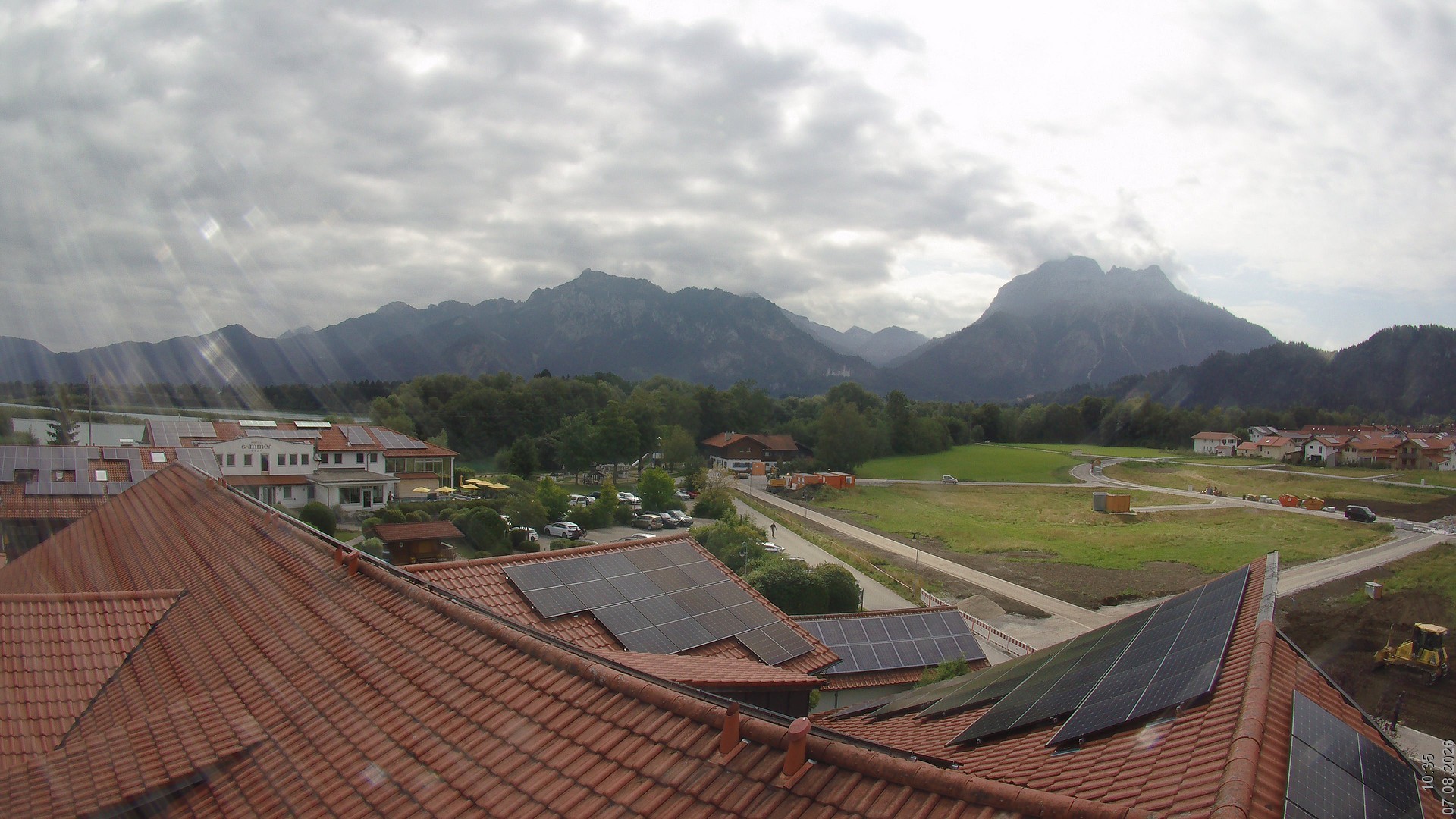 Archiv Foto Webcam Füssen: Ausblick vom Hotel Sommer