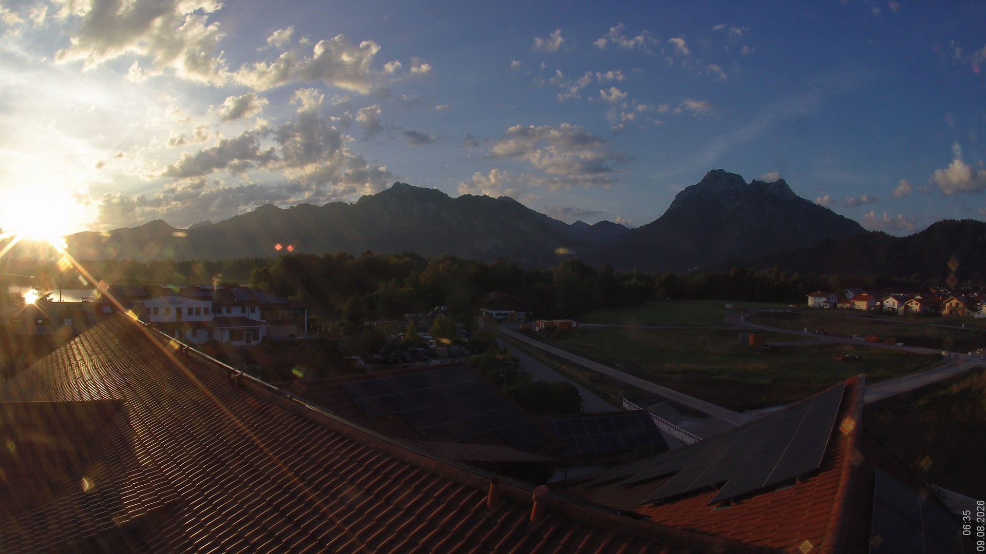 Archiv Foto Webcam Füssen: Ausblick vom Hotel Sommer