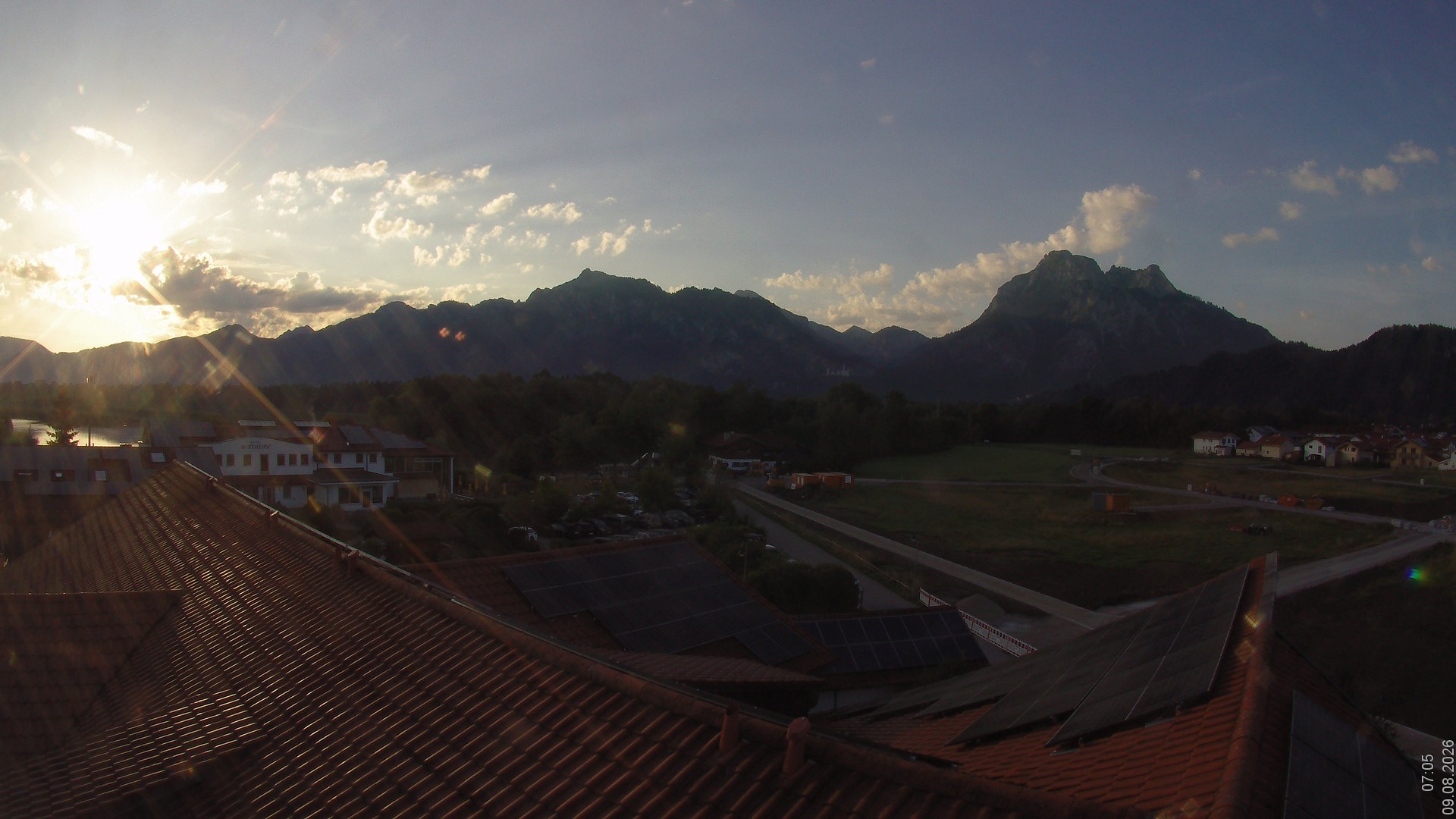 Archiv Foto Webcam Füssen: Ausblick vom Hotel Sommer