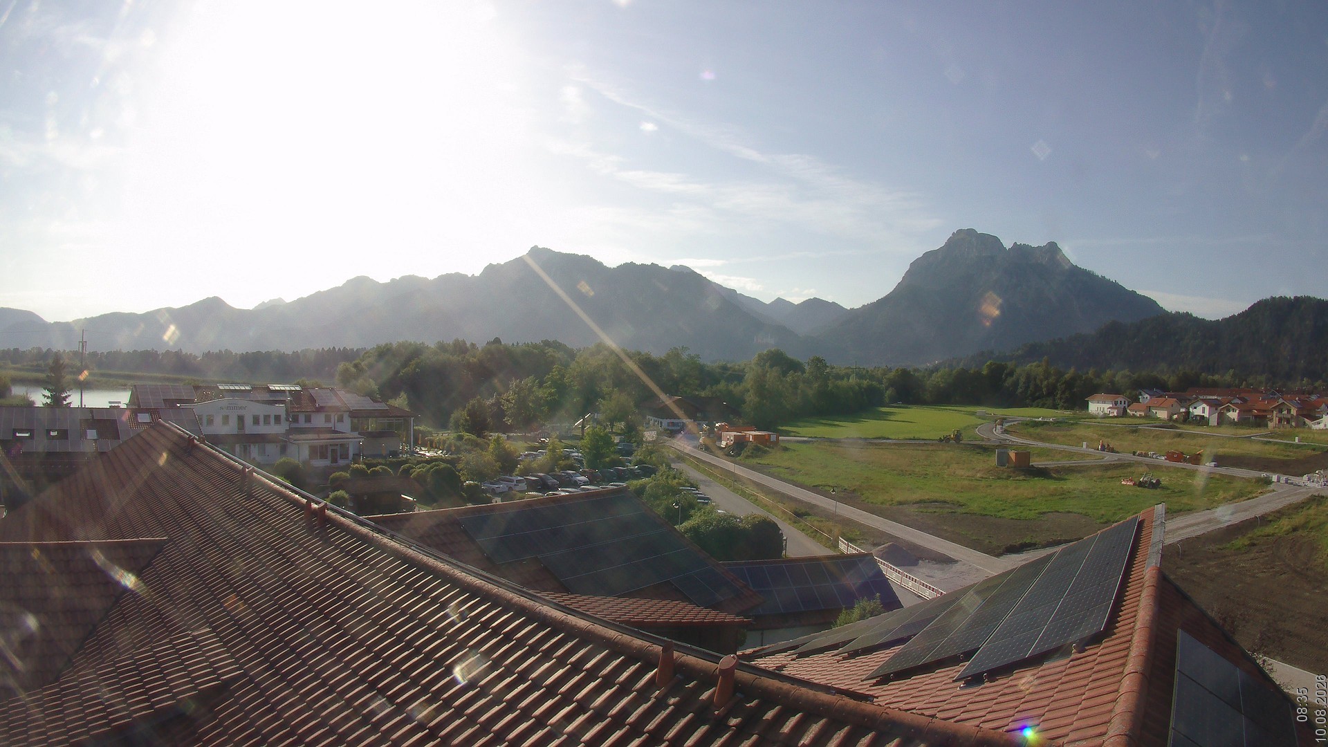 Archiv Foto Webcam Füssen: Ausblick vom Hotel Sommer