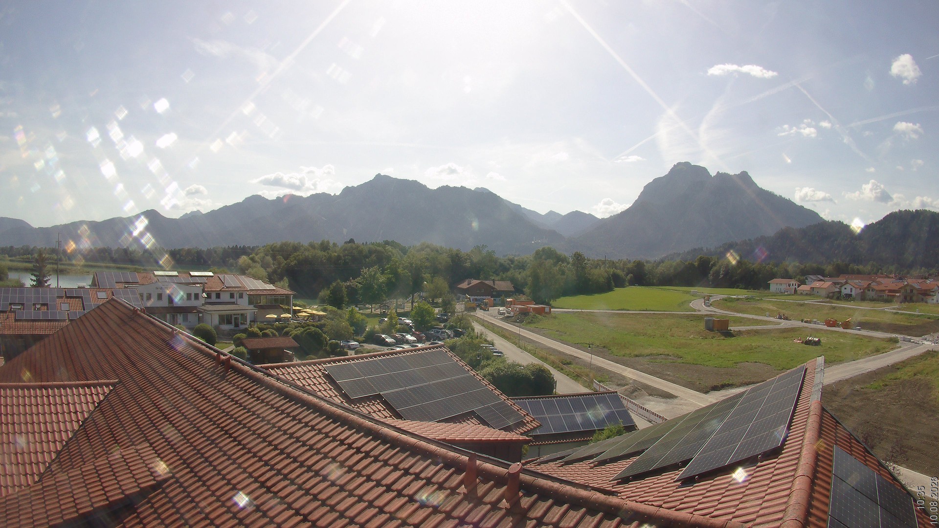 Archiv Foto Webcam Füssen: Ausblick vom Hotel Sommer