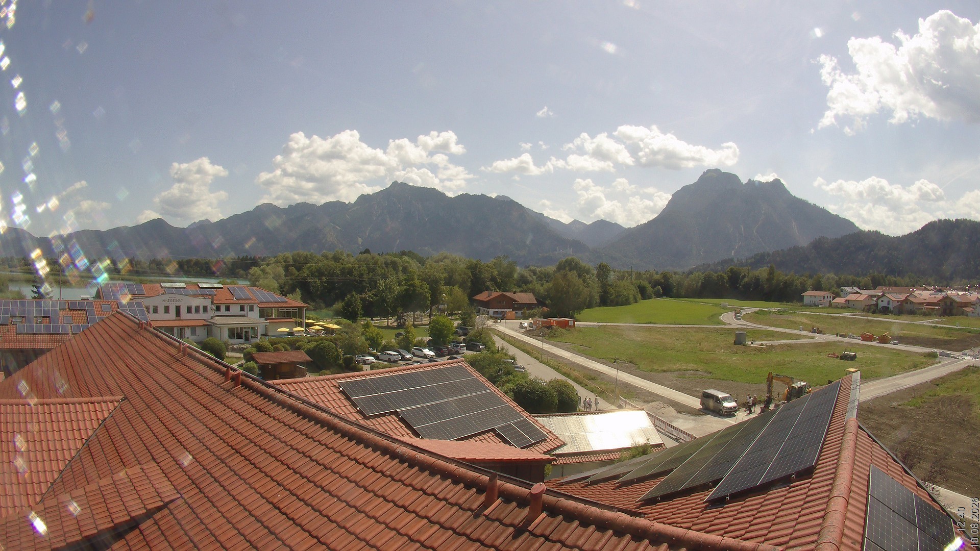 Archiv Foto Webcam Füssen: Ausblick vom Hotel Sommer