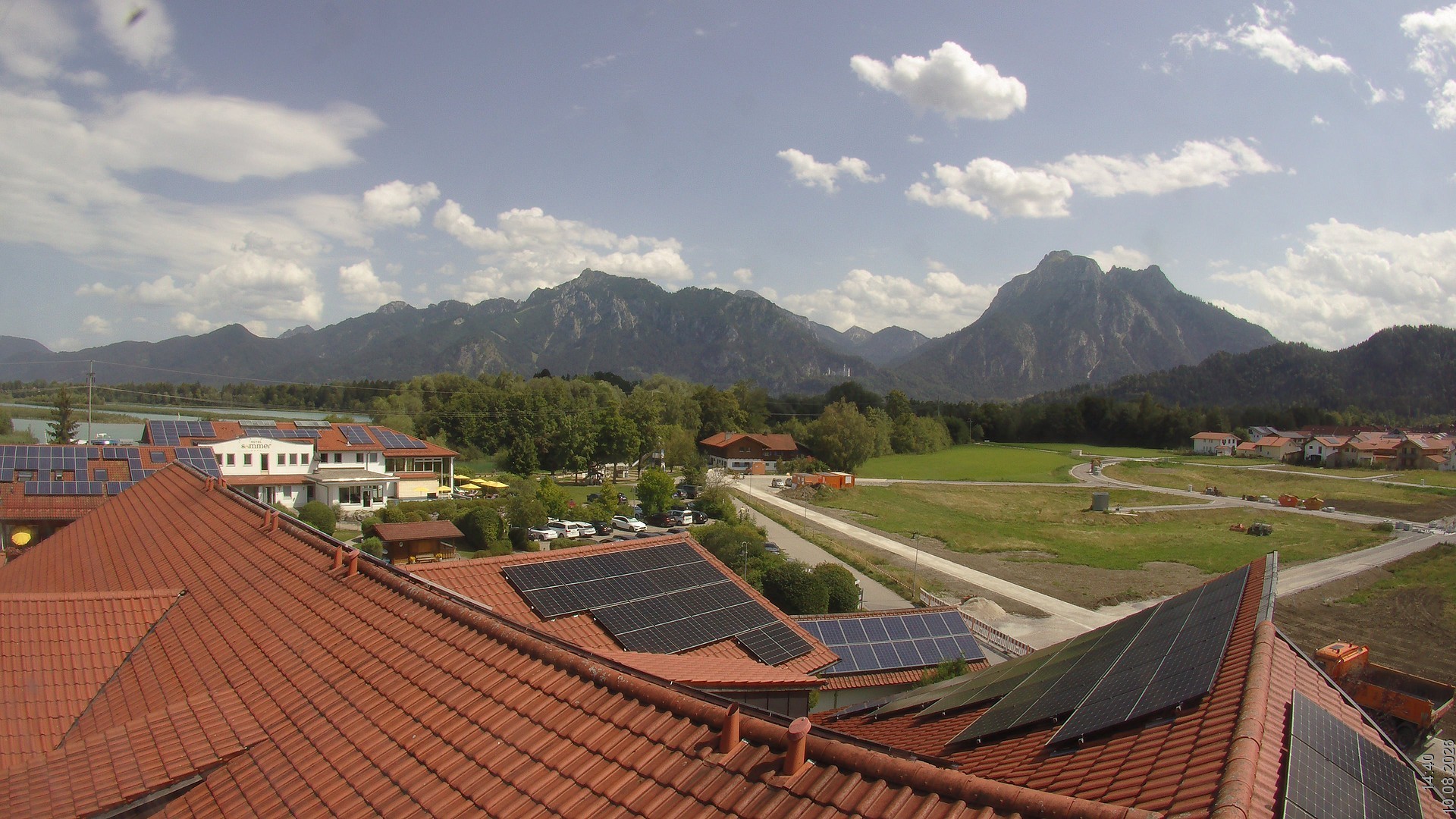 Archiv Foto Webcam Füssen: Ausblick vom Hotel Sommer