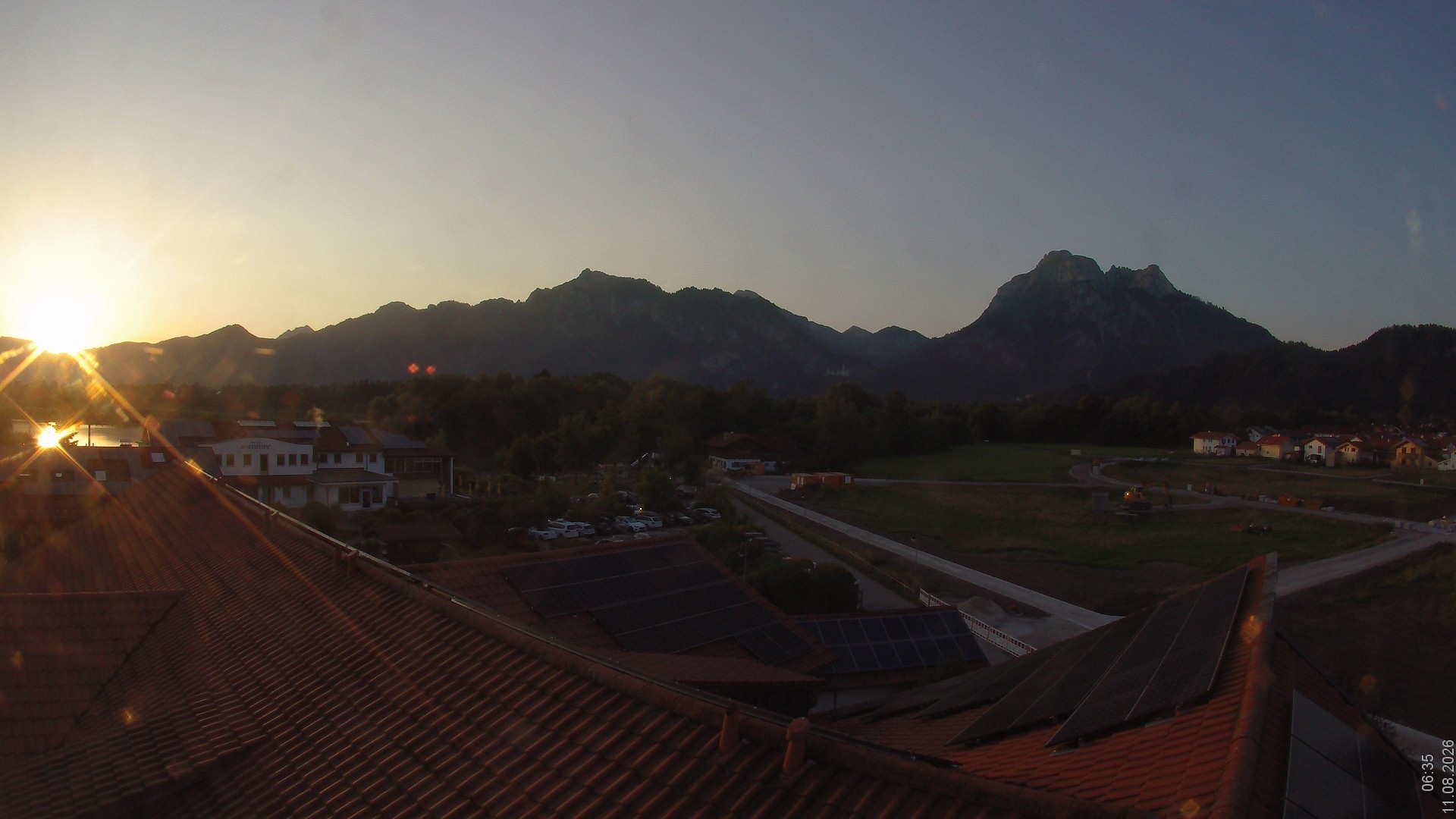 Archiv Foto Webcam Füssen: Ausblick vom Hotel Sommer