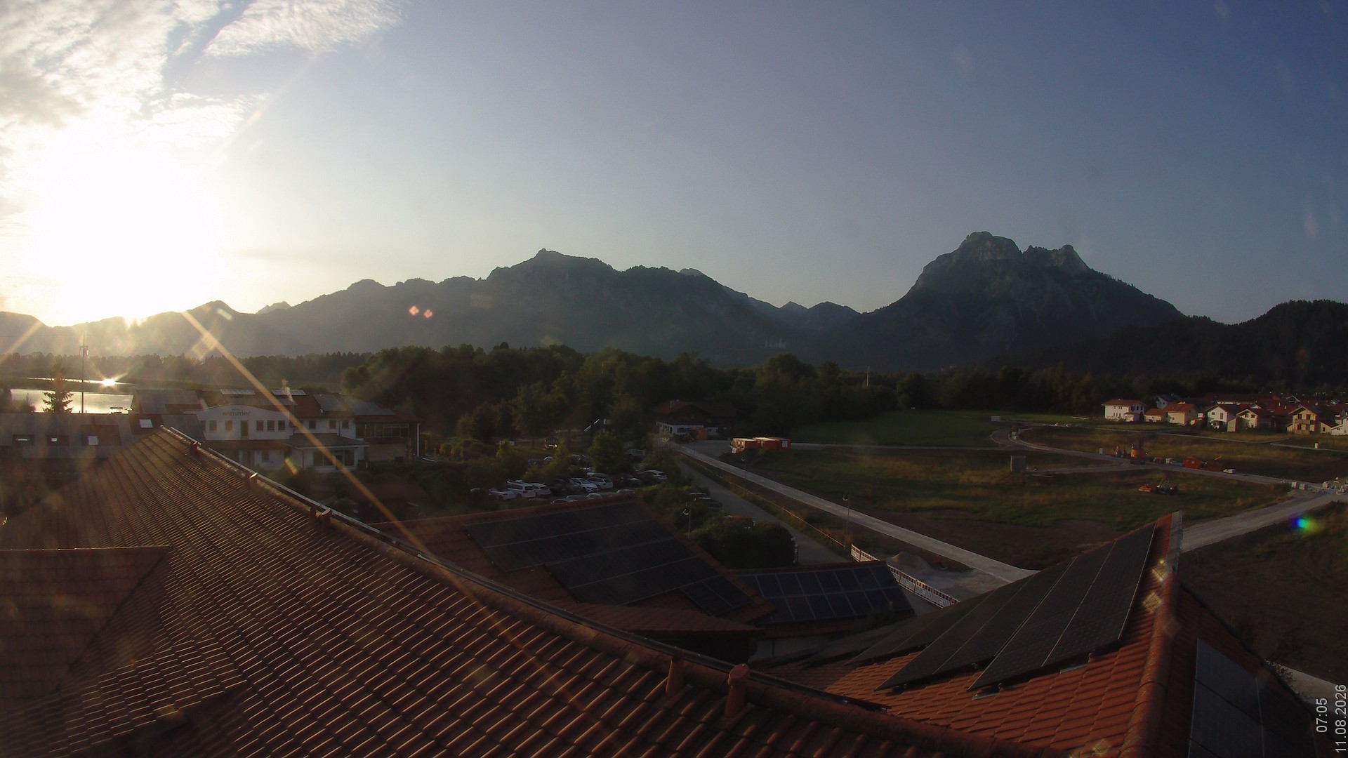 Archiv Foto Webcam Füssen: Ausblick vom Hotel Sommer