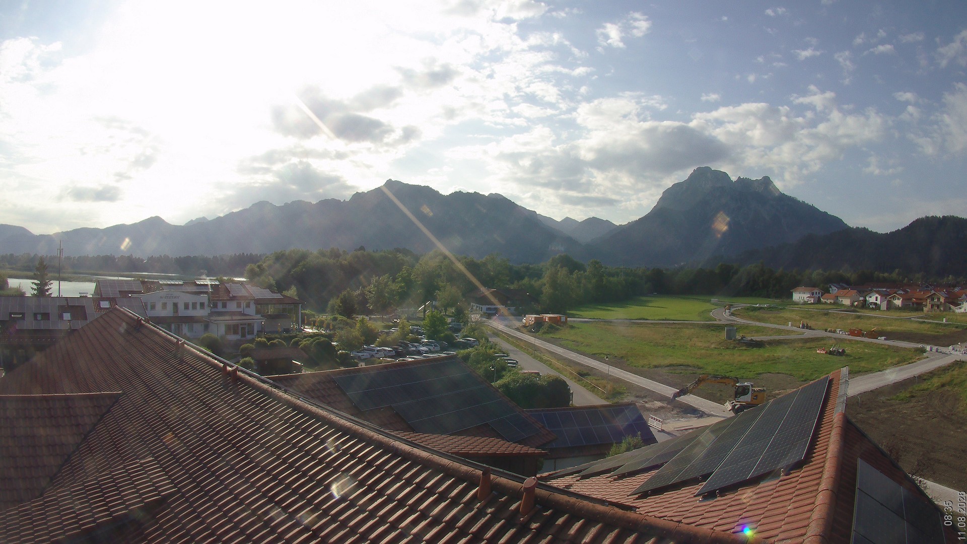 Archiv Foto Webcam Füssen: Ausblick vom Hotel Sommer