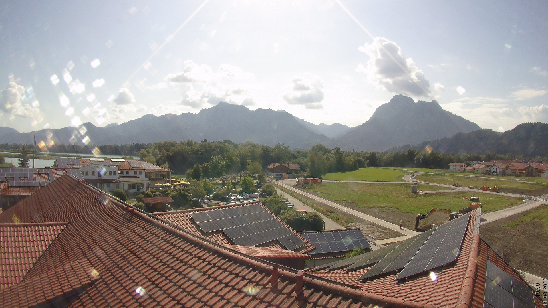 Archiv Foto Webcam Füssen: Ausblick vom Hotel Sommer