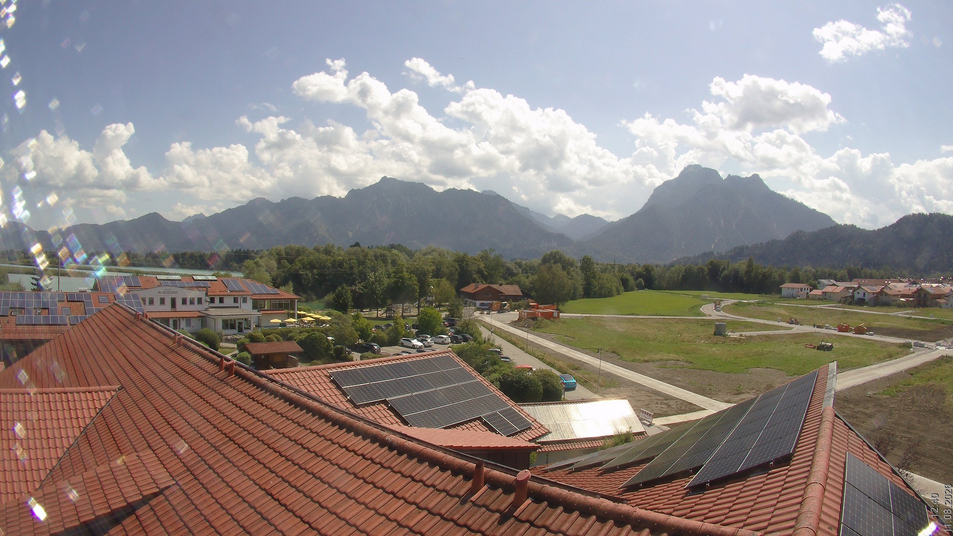 Archiv Foto Webcam Füssen: Ausblick vom Hotel Sommer