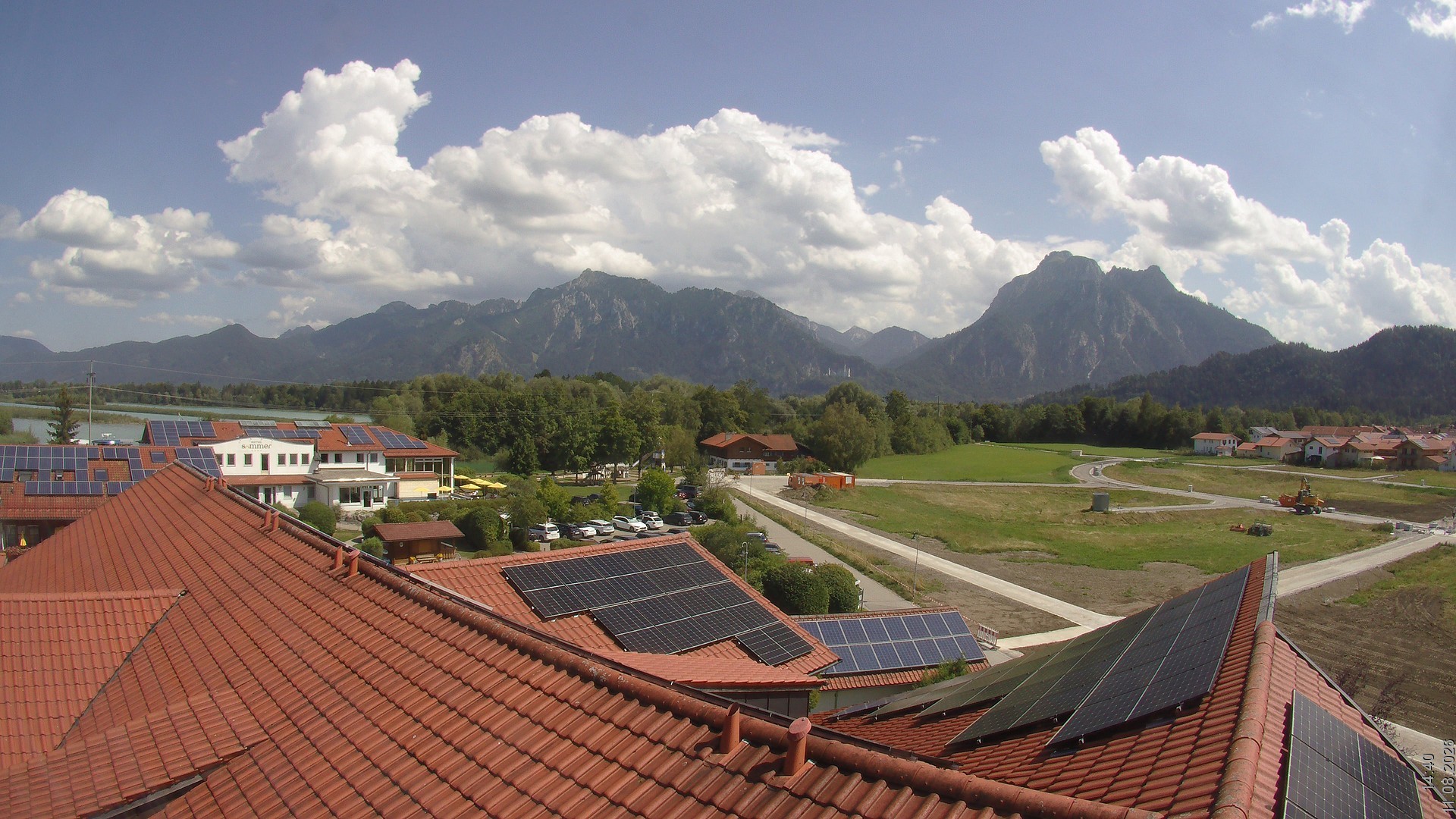 Archiv Foto Webcam Füssen: Ausblick vom Hotel Sommer