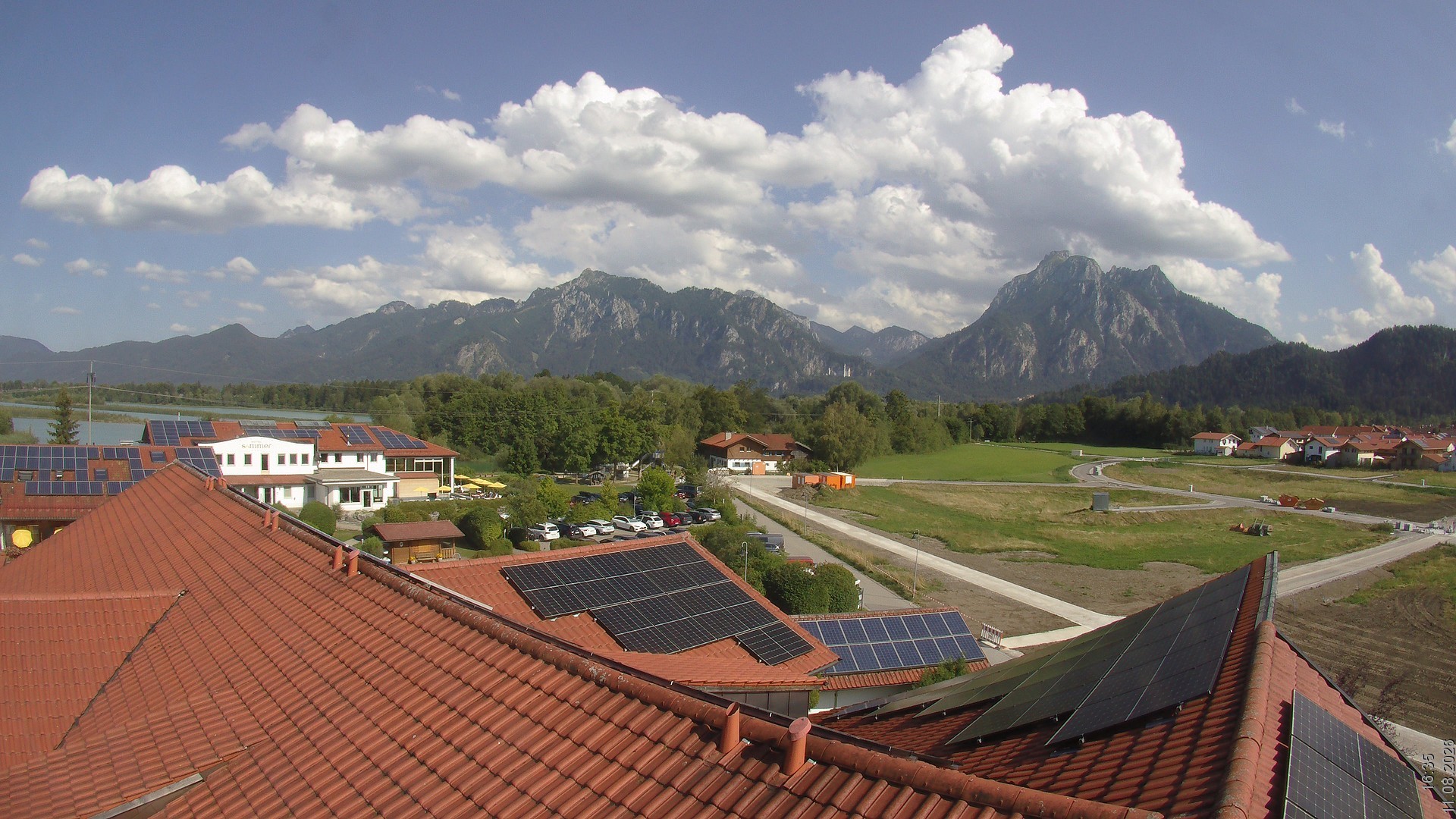 Archiv Foto Webcam Füssen: Ausblick vom Hotel Sommer
