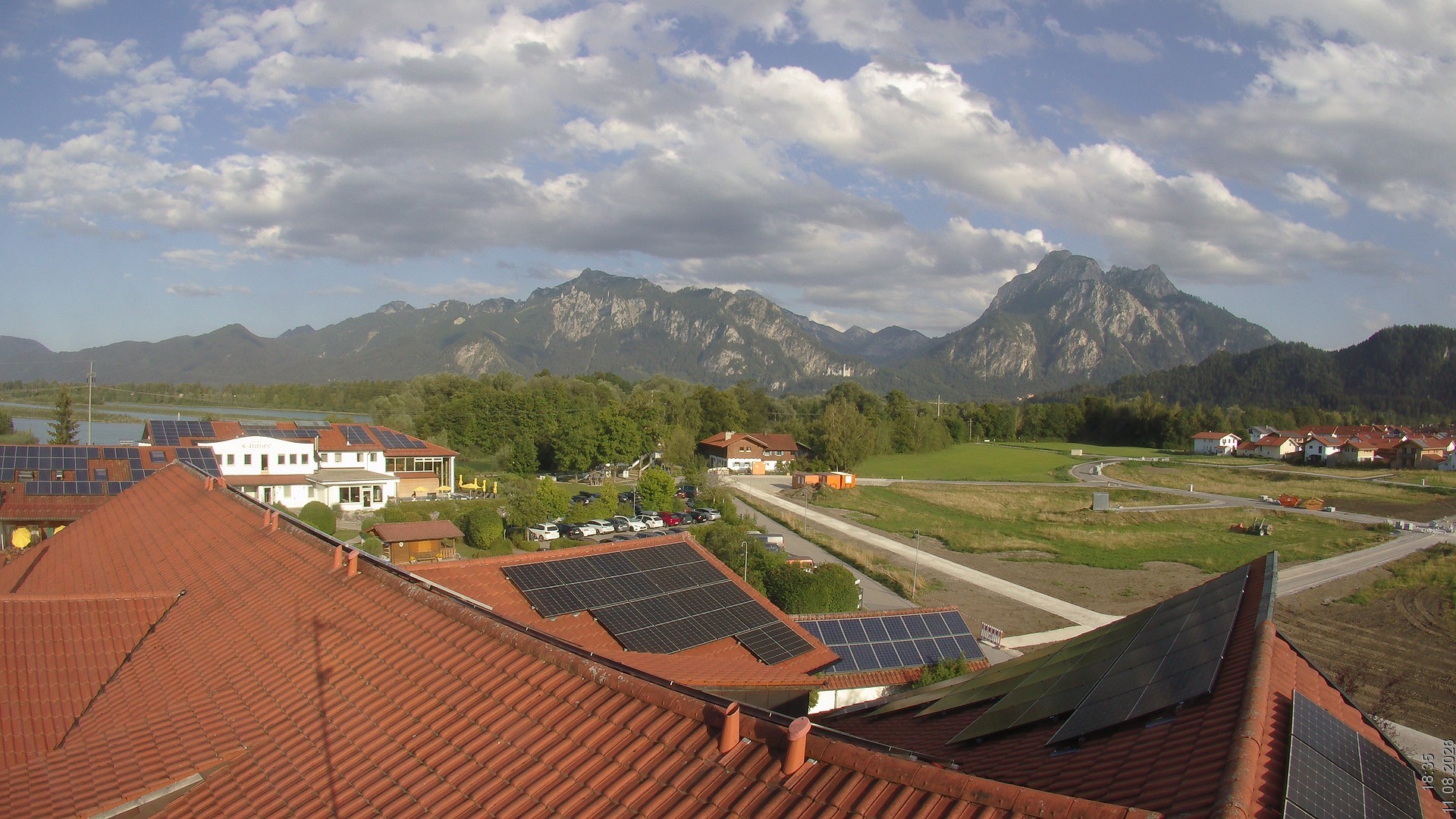 Archiv Foto Webcam Füssen: Ausblick vom Hotel Sommer