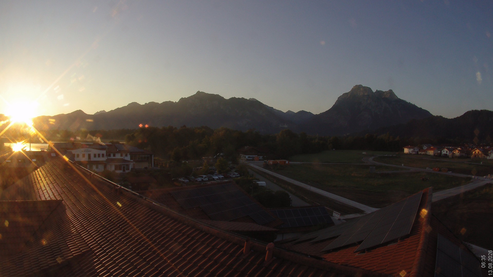 Archiv Foto Webcam Füssen: Ausblick vom Hotel Sommer