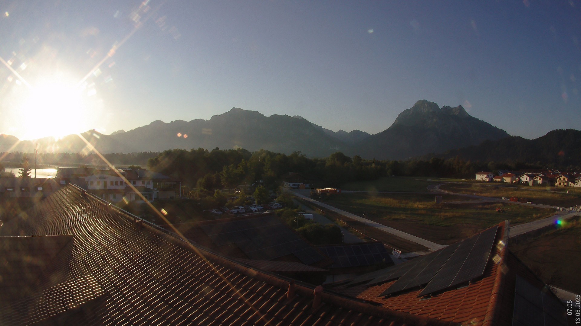 Archiv Foto Webcam Füssen: Ausblick vom Hotel Sommer
