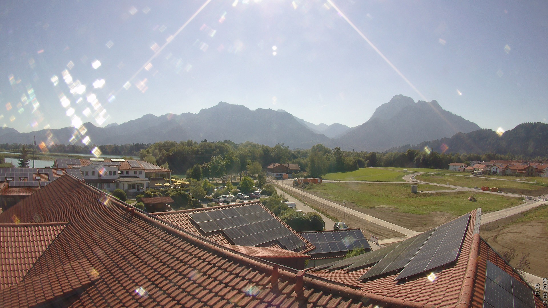 Archiv Foto Webcam Füssen: Ausblick vom Hotel Sommer