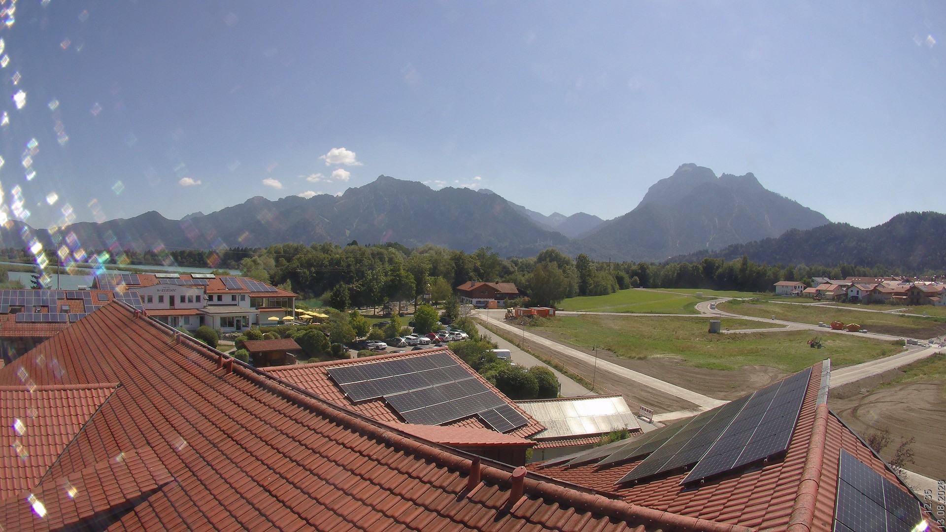 Archiv Foto Webcam Füssen: Ausblick vom Hotel Sommer
