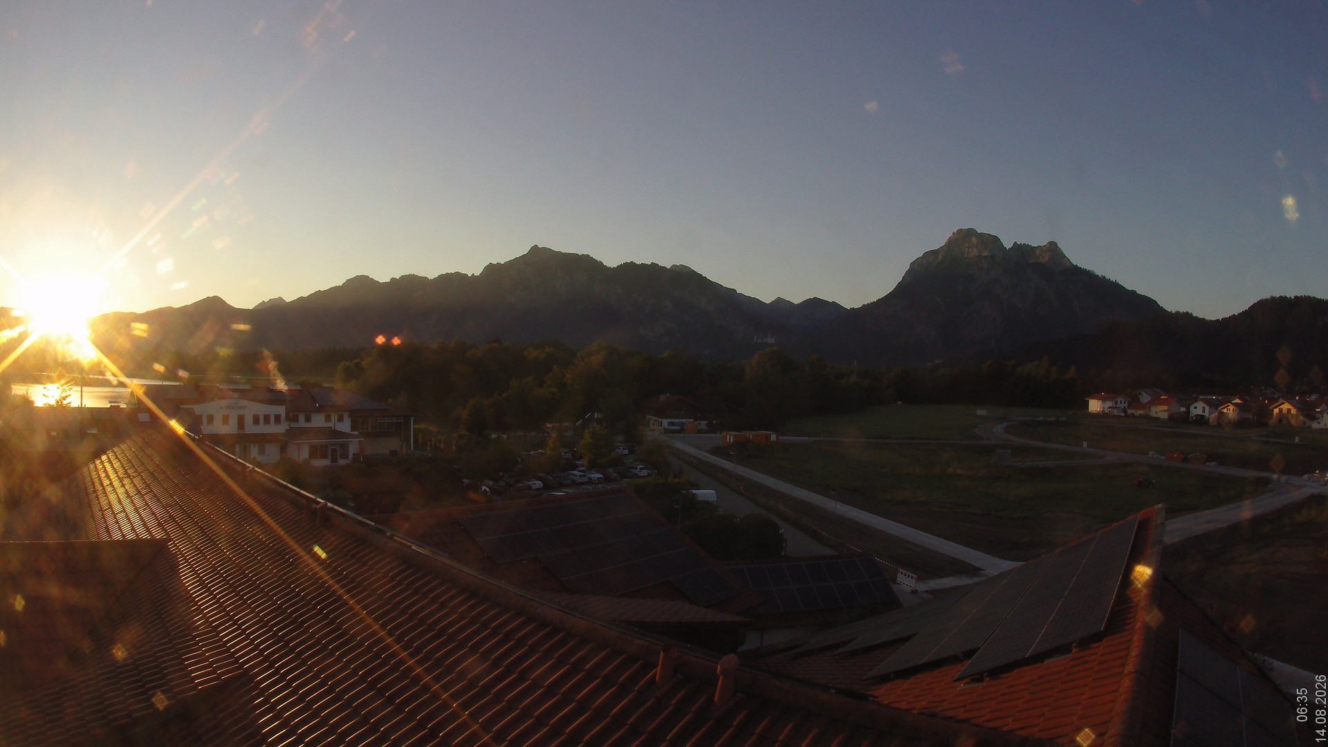 Archiv Foto Webcam Füssen: Ausblick vom Hotel Sommer