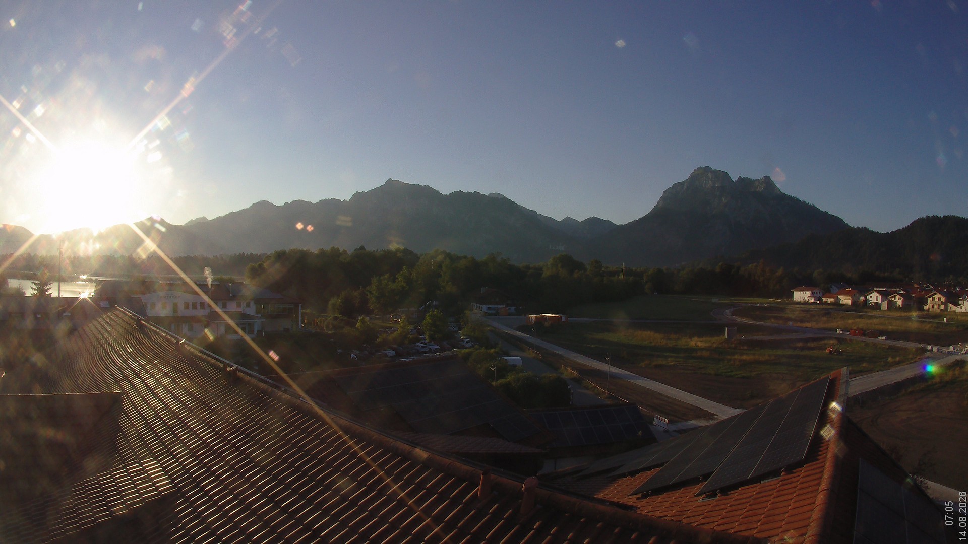 Archiv Foto Webcam Füssen: Ausblick vom Hotel Sommer