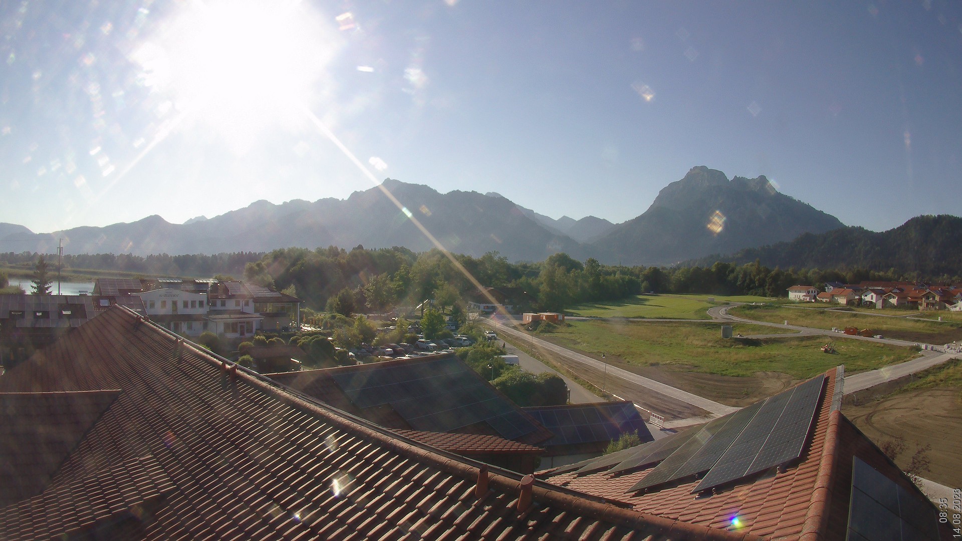 Archiv Foto Webcam Füssen: Ausblick vom Hotel Sommer