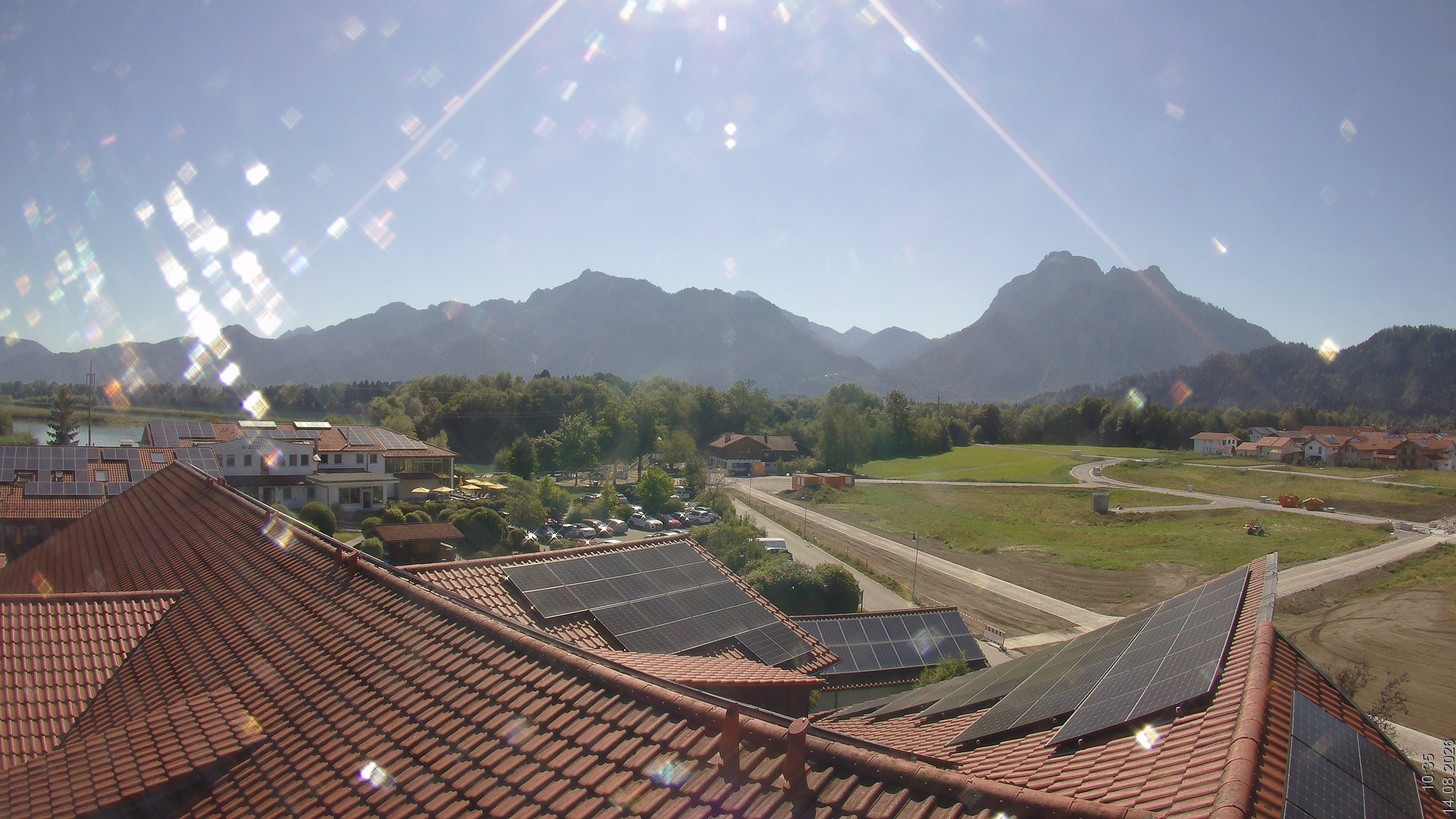 Archiv Foto Webcam Füssen: Ausblick vom Hotel Sommer