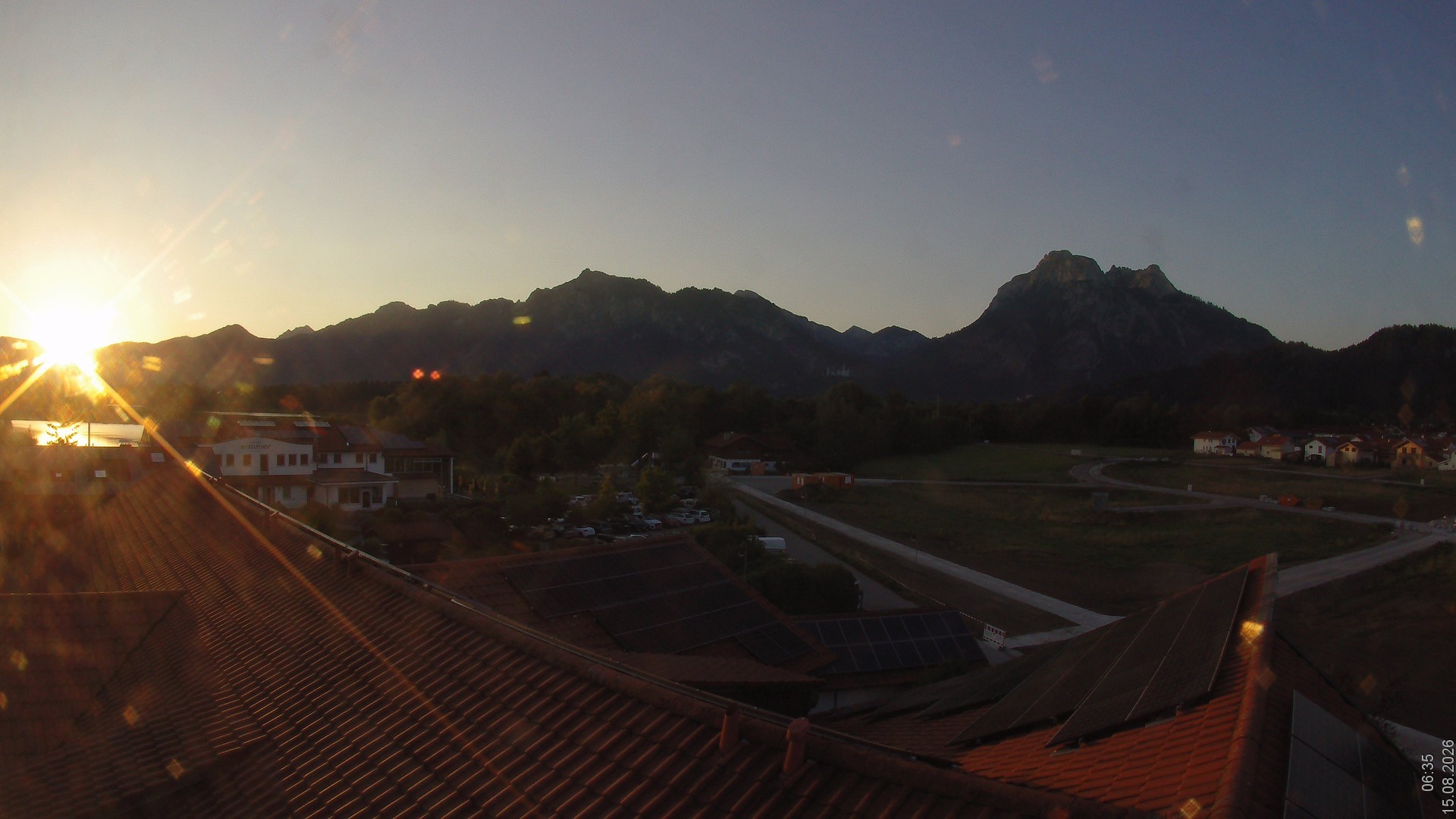Archiv Foto Webcam Füssen: Ausblick vom Hotel Sommer