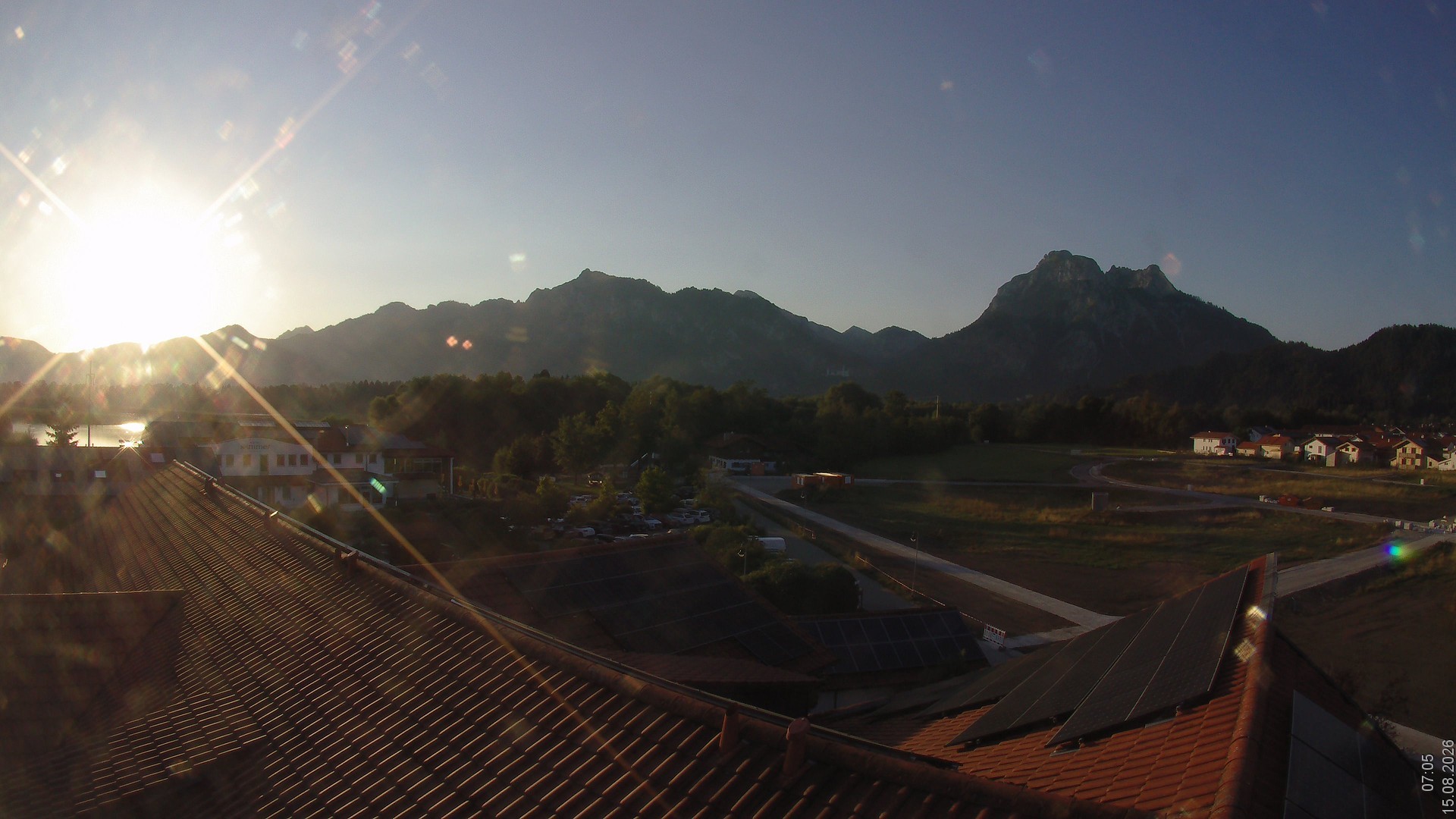 Archiv Foto Webcam Füssen: Ausblick vom Hotel Sommer