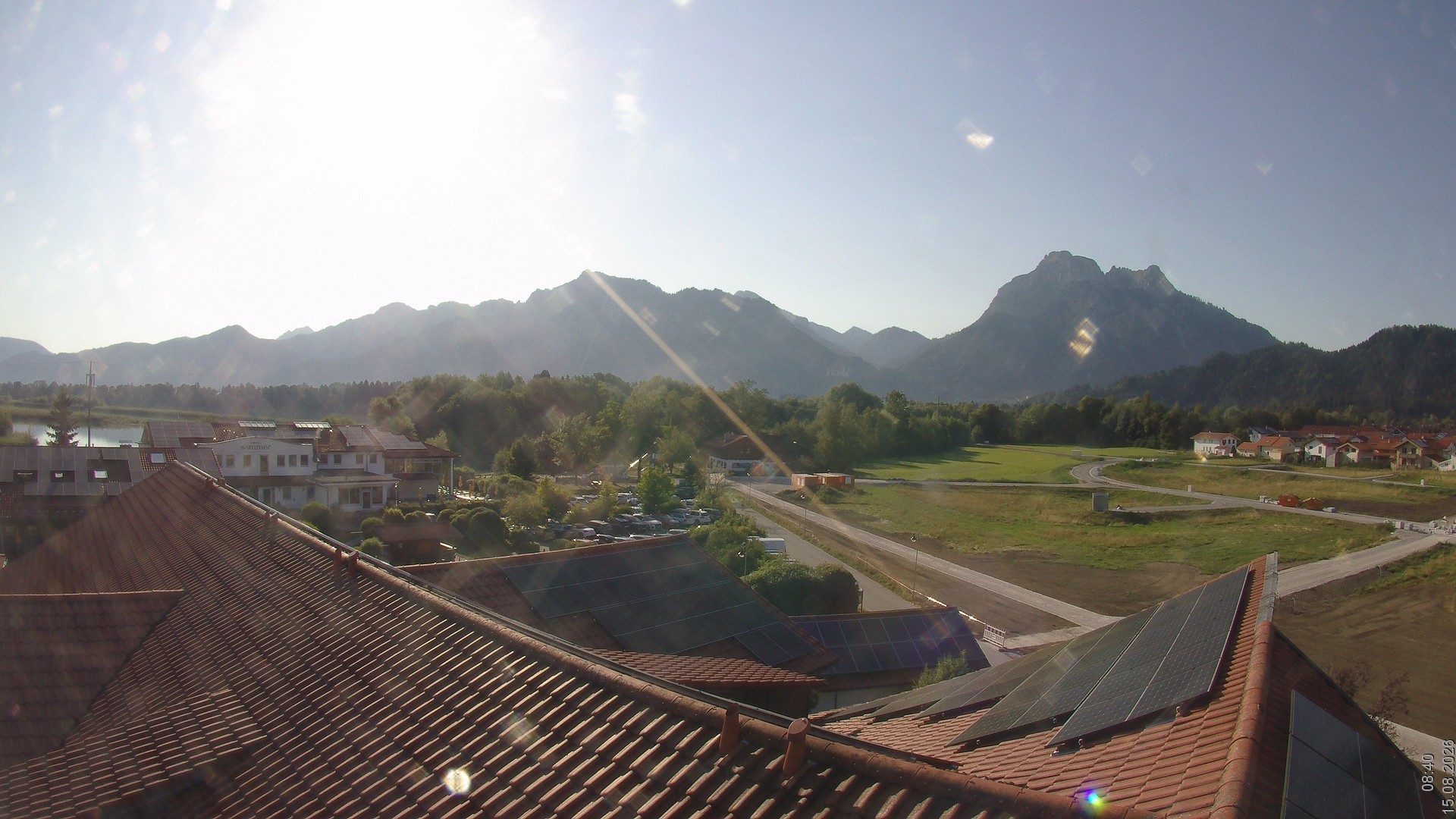 Archiv Foto Webcam Füssen: Ausblick vom Hotel Sommer