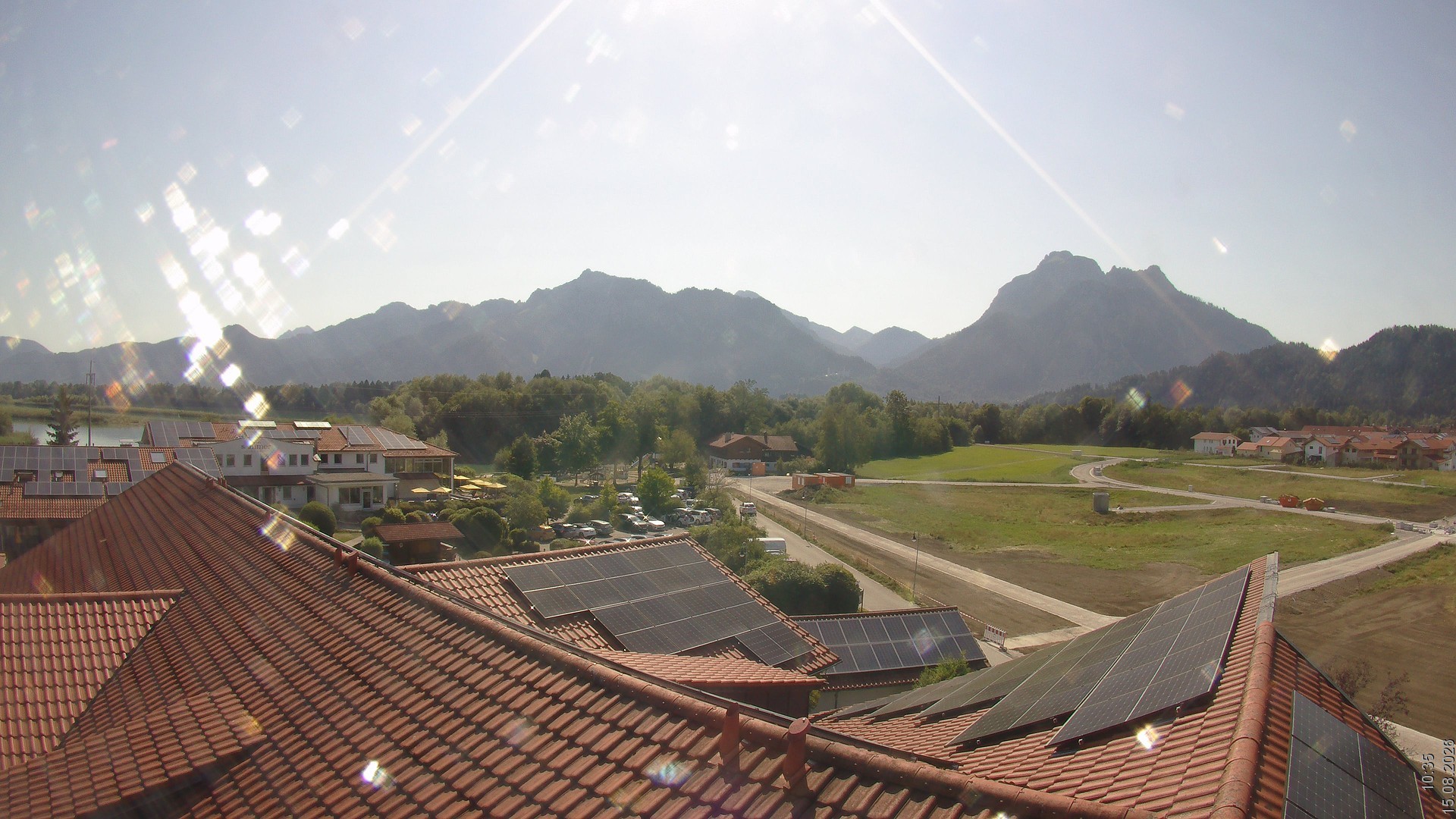 Archiv Foto Webcam Füssen: Ausblick vom Hotel Sommer