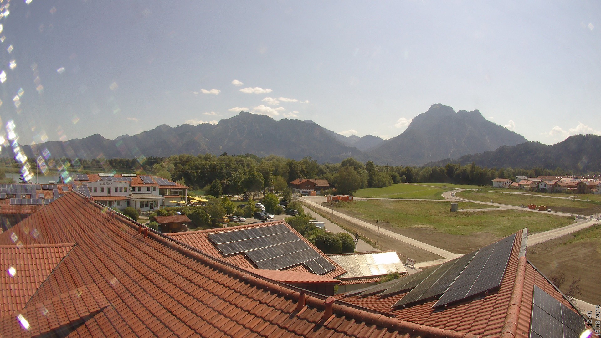 Archiv Foto Webcam Füssen: Ausblick vom Hotel Sommer