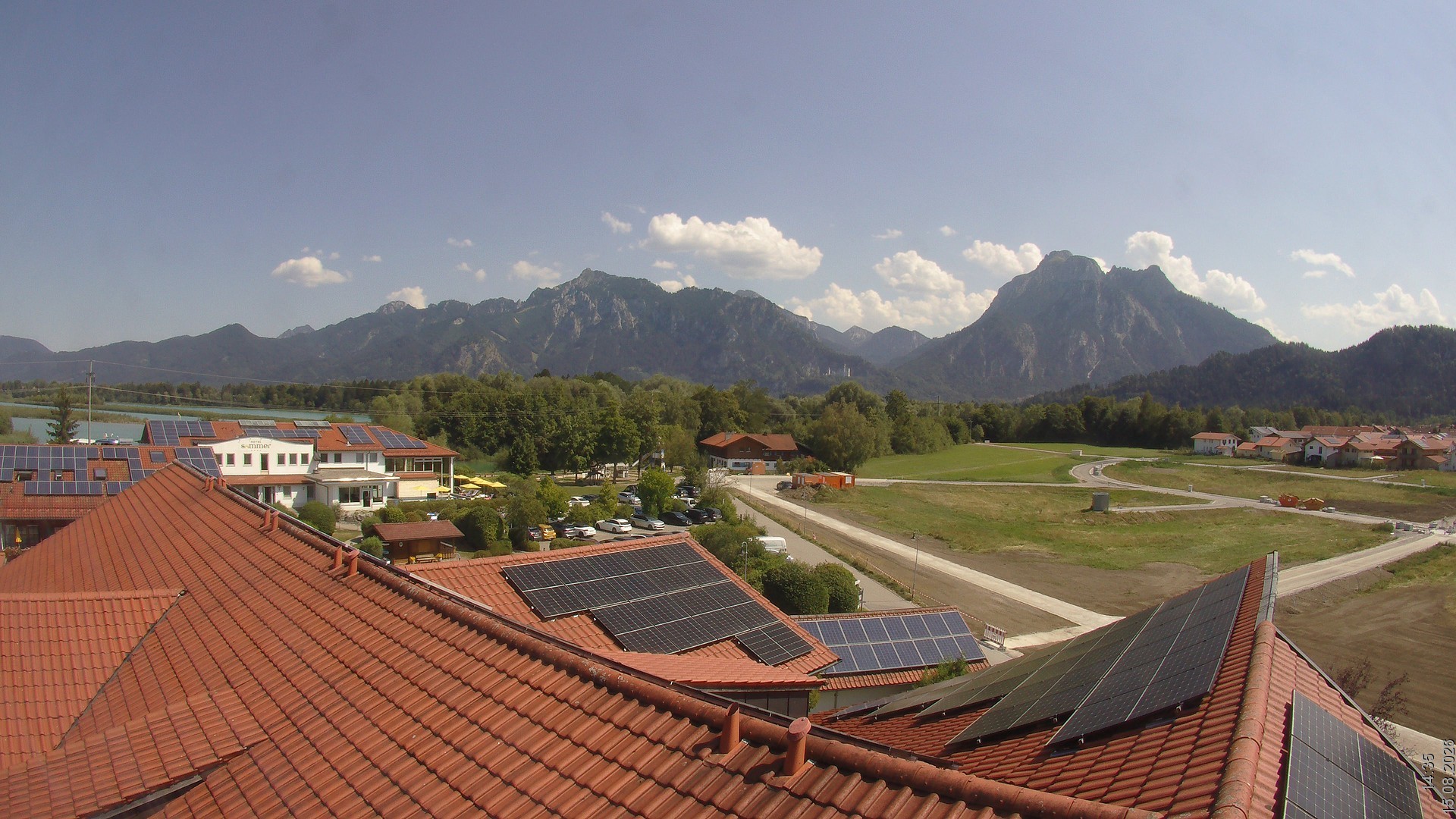 Archiv Foto Webcam Füssen: Ausblick vom Hotel Sommer