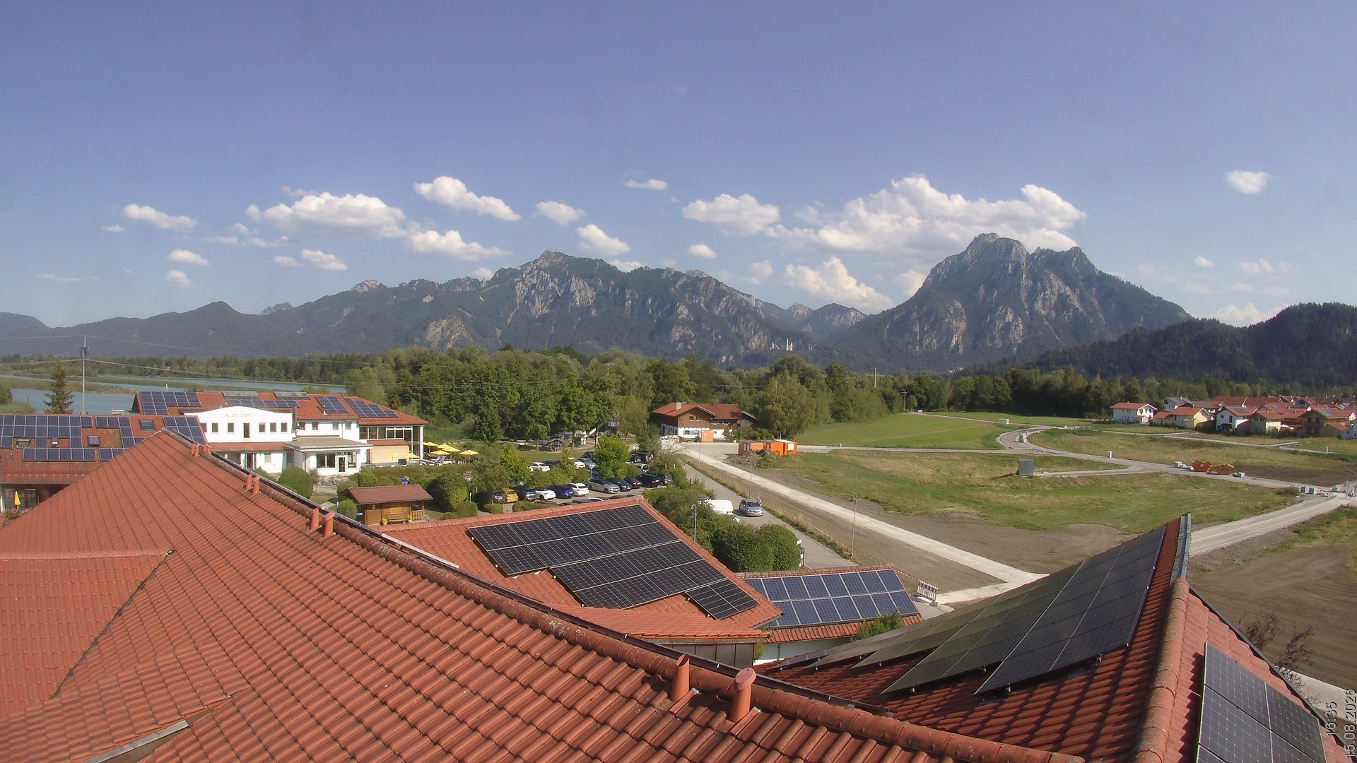Archiv Foto Webcam Füssen: Ausblick vom Hotel Sommer