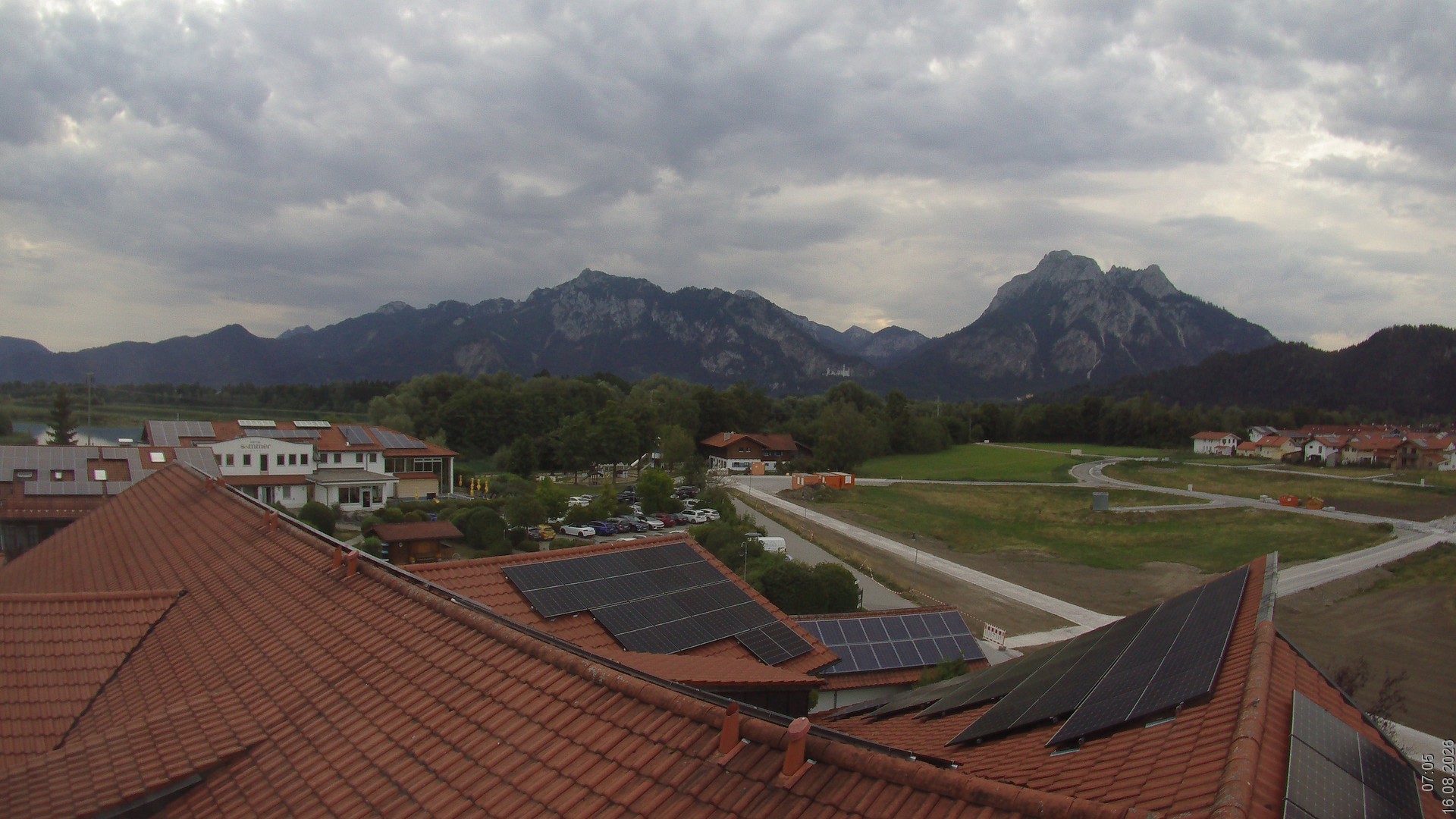 Archiv Foto Webcam Füssen: Ausblick vom Hotel Sommer