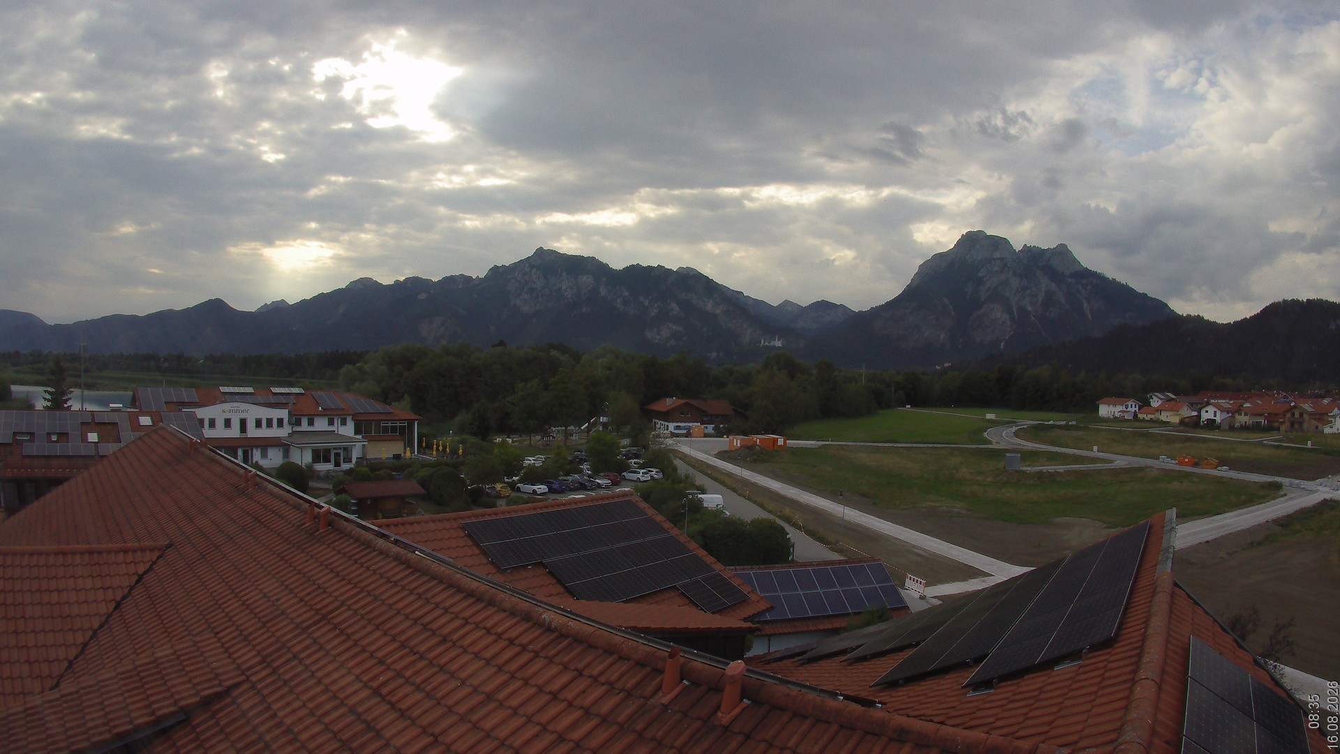 Archiv Foto Webcam Füssen: Ausblick vom Hotel Sommer