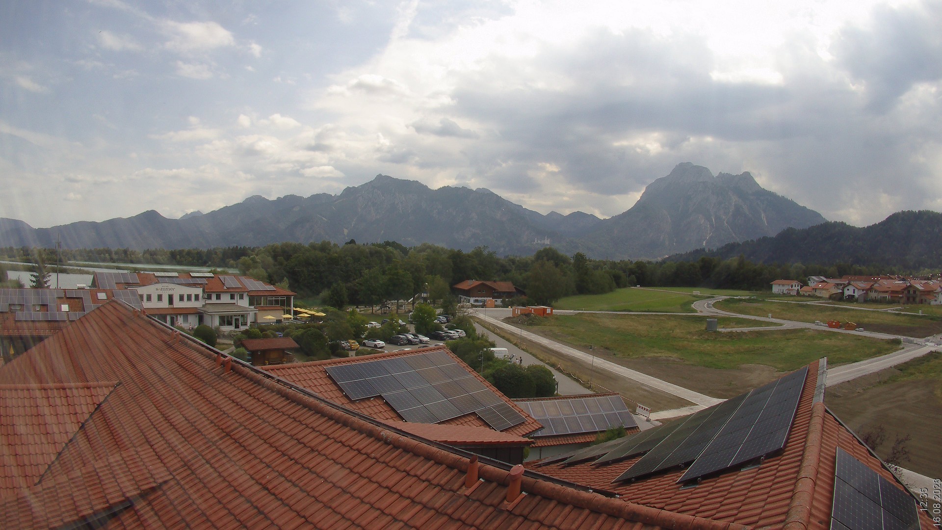 Archiv Foto Webcam Füssen: Ausblick vom Hotel Sommer