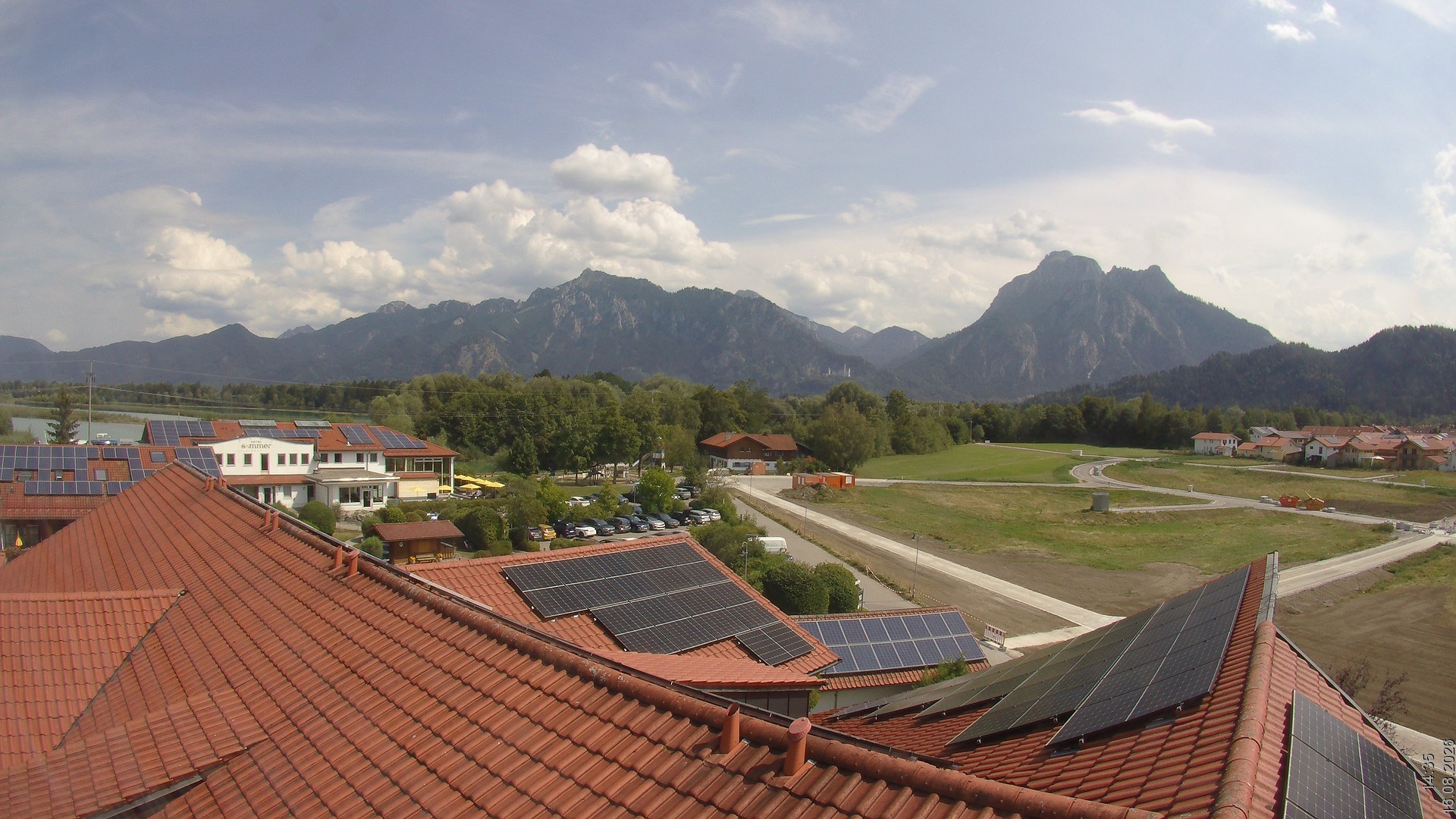 Archiv Foto Webcam Füssen: Ausblick vom Hotel Sommer