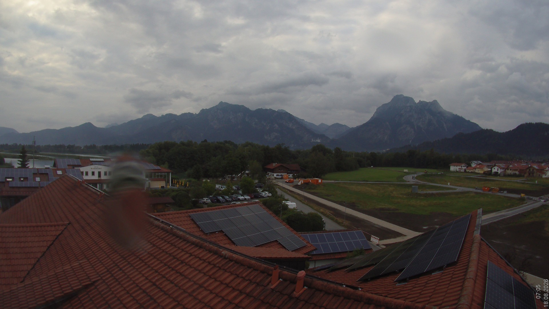Archiv Foto Webcam Füssen: Ausblick vom Hotel Sommer