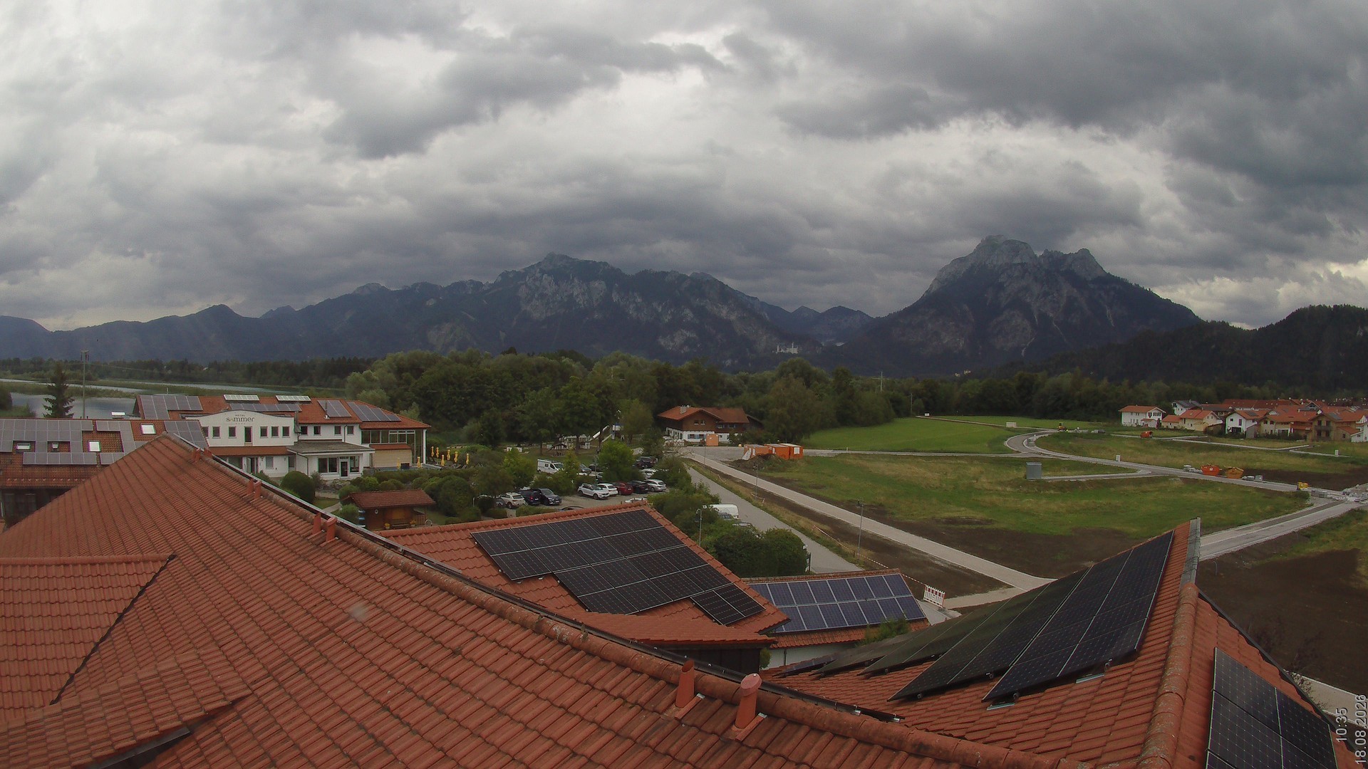 Archiv Foto Webcam Füssen: Ausblick vom Hotel Sommer
