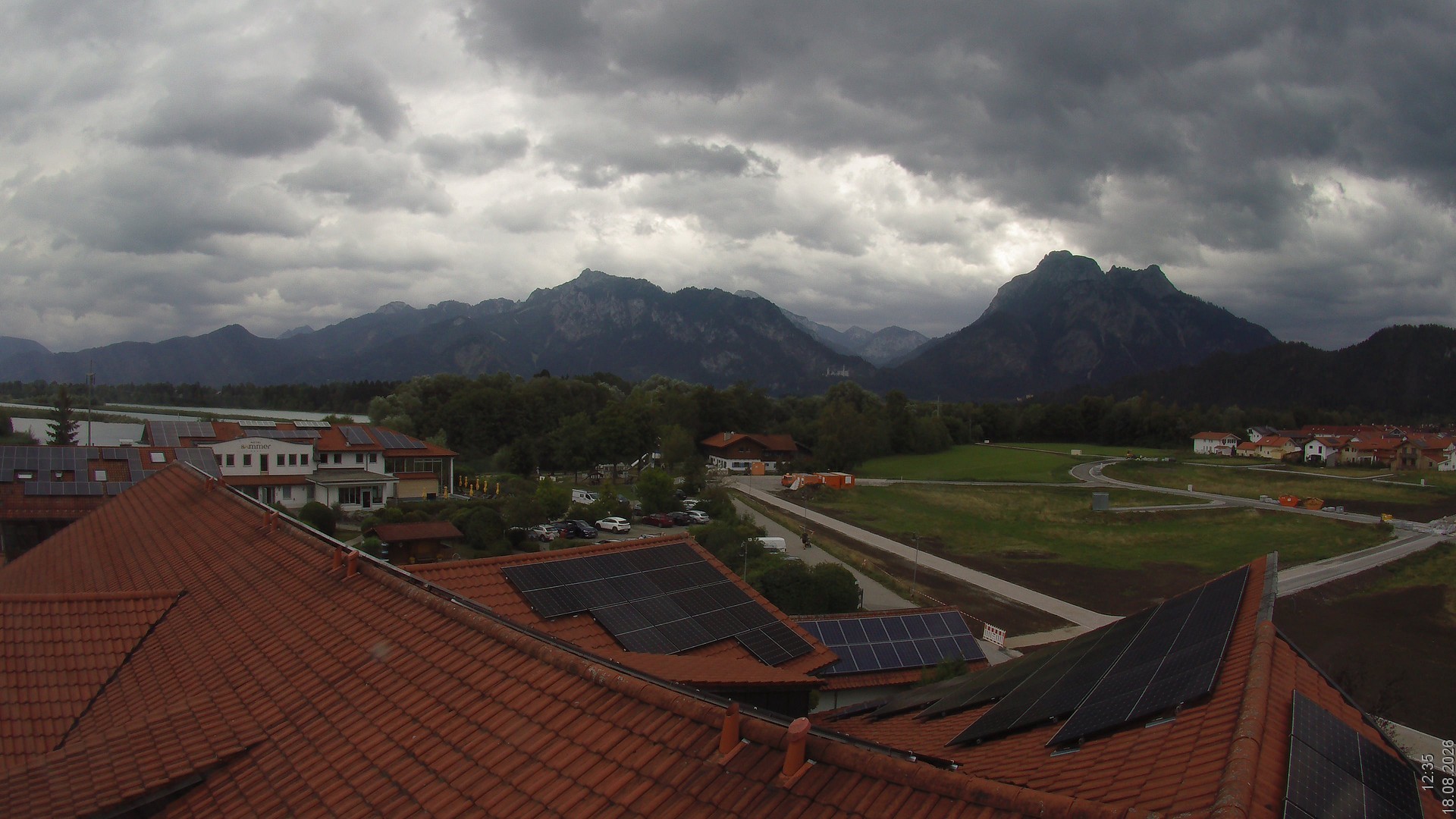 Archiv Foto Webcam Füssen: Ausblick vom Hotel Sommer