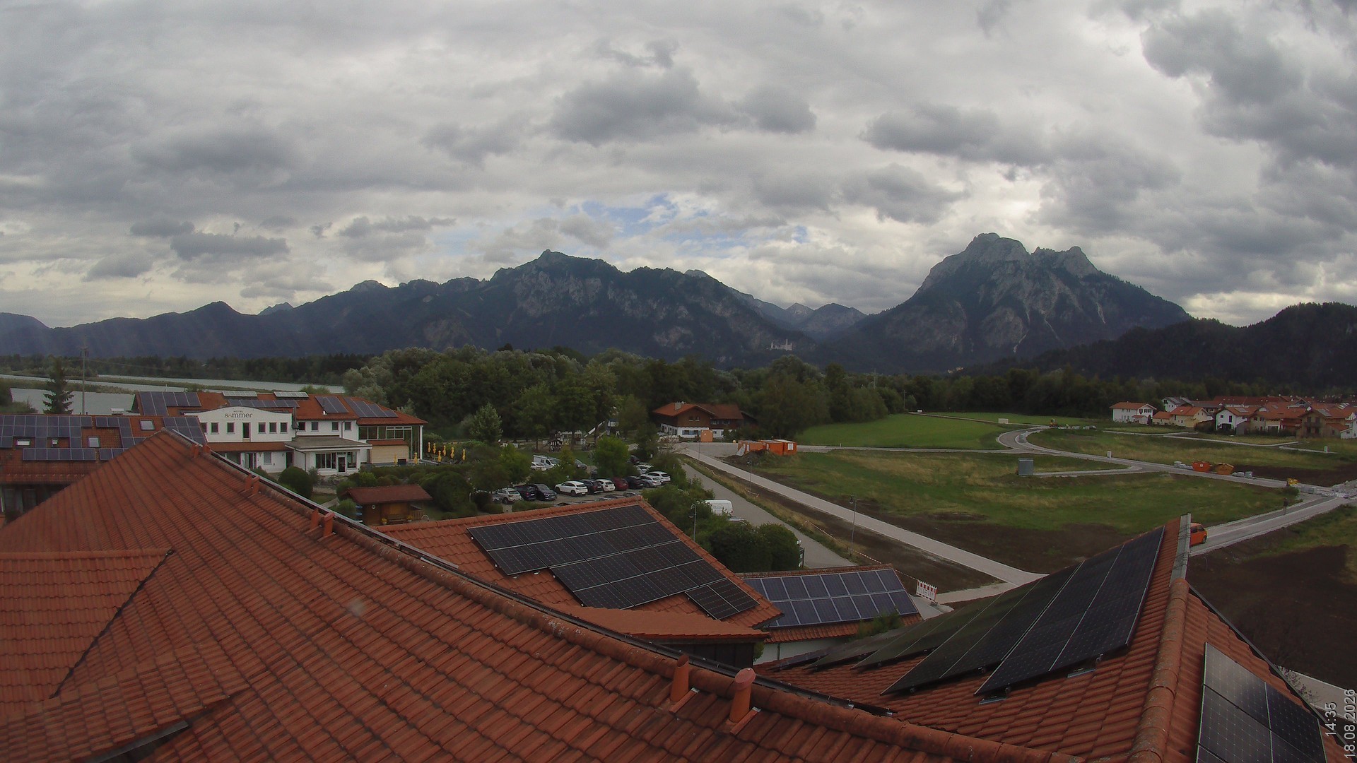 Archiv Foto Webcam Füssen: Ausblick vom Hotel Sommer