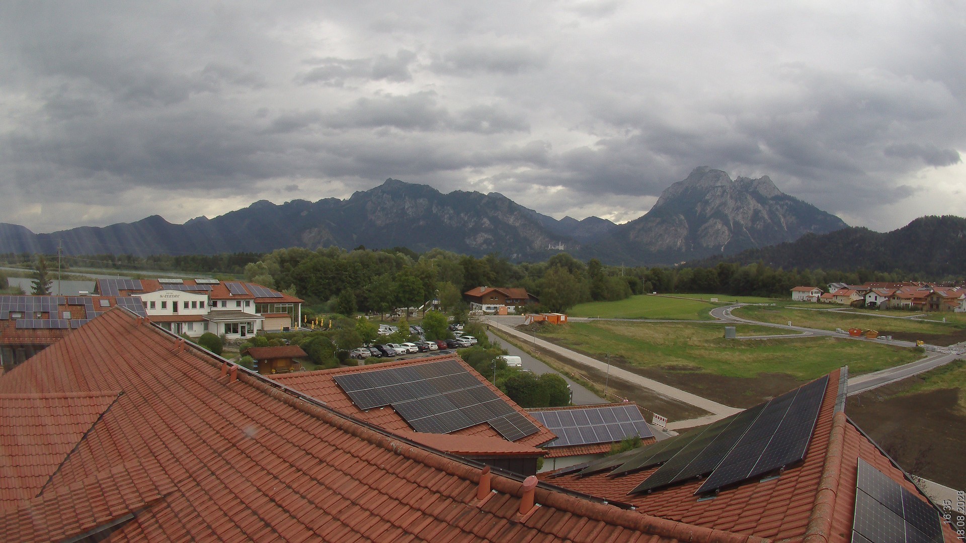 Archiv Foto Webcam Füssen: Ausblick vom Hotel Sommer