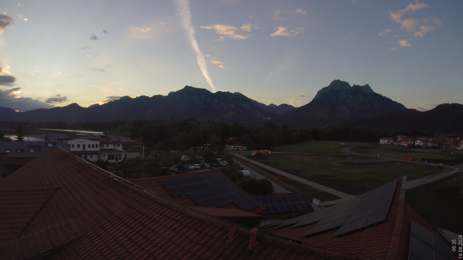 Archiv Foto Webcam Füssen: Ausblick vom Hotel Sommer